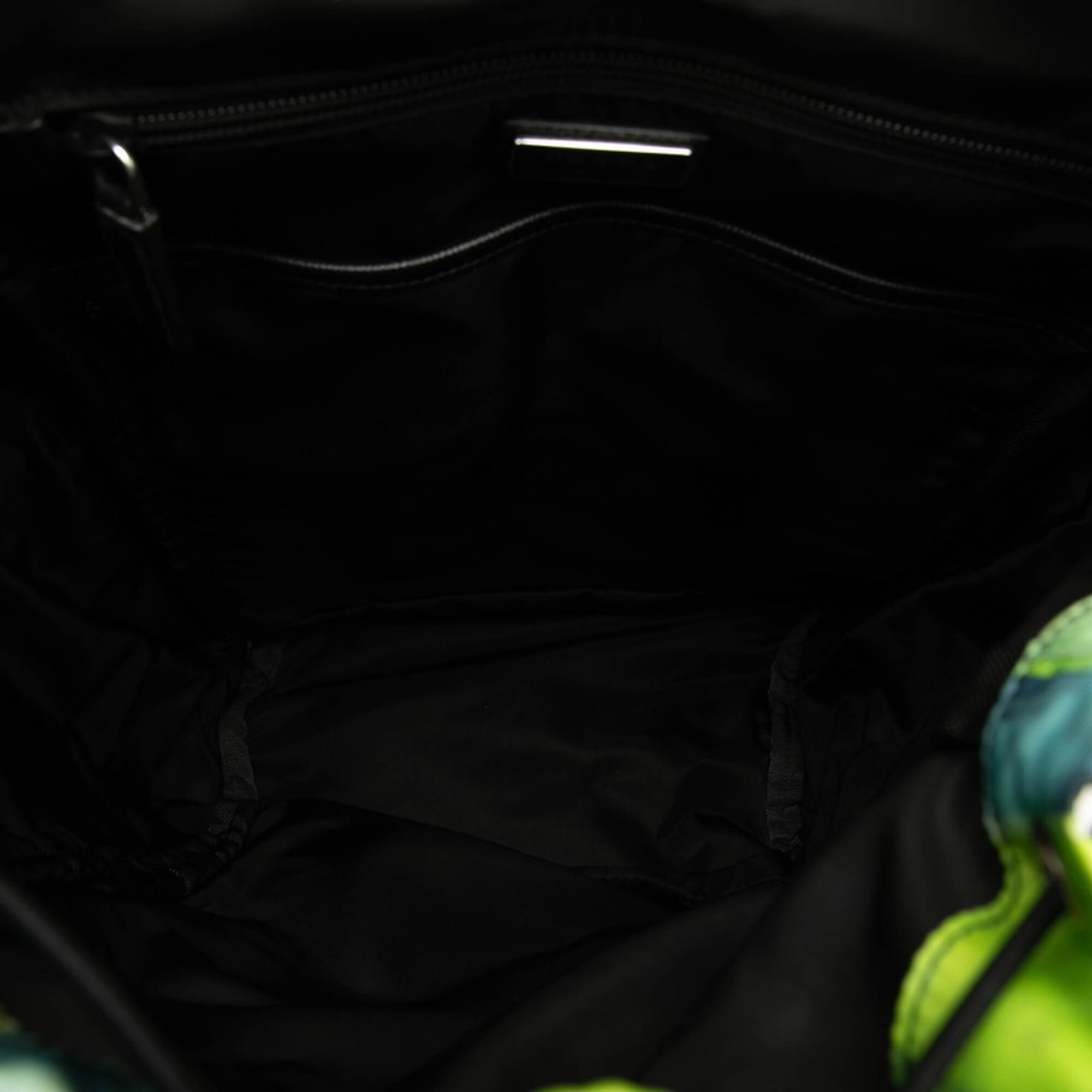 Prada Black Multi-Color Red Color Nylon Leather Backpack (Pre-Owned)