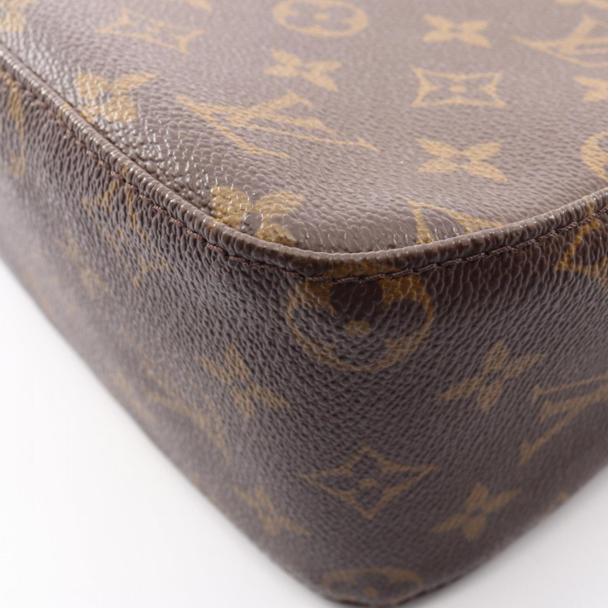 Louis Vuitton Brown Monogram Coated Canvas Leather Handbag Shoulder Bag (Pre-Owned)