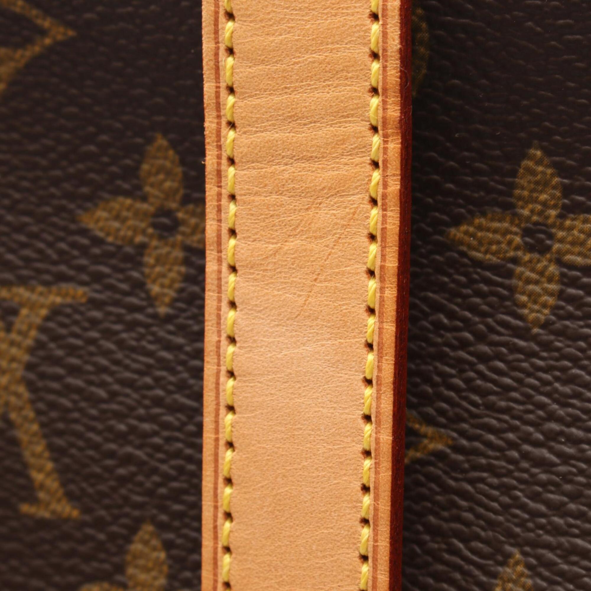 Louis Vuitton Brown Coated Canvas Leather Handbag Shoulder Bag (Pre-Owned)