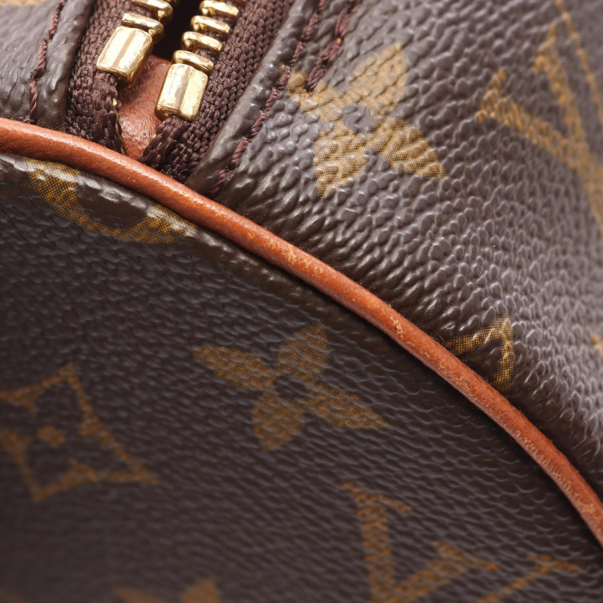 Louis Vuitton Monogram Brown Coated Canvas Leather Handbag (Pre-Owned)