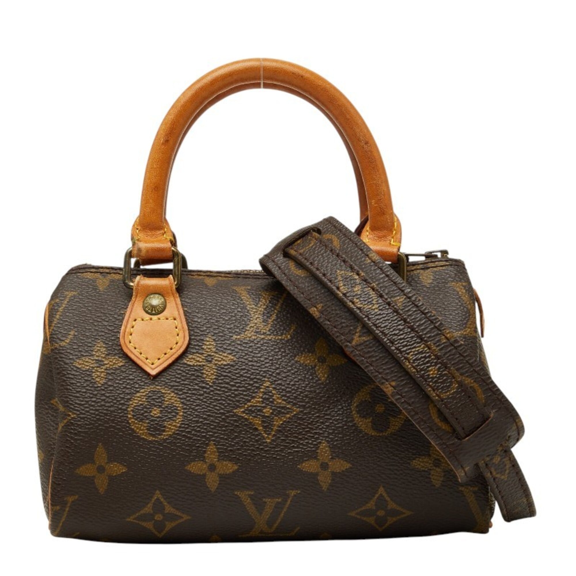 Louis Vuitton Brown Pvc Leather Handbag Shoulder Bag (Pre-Owned)