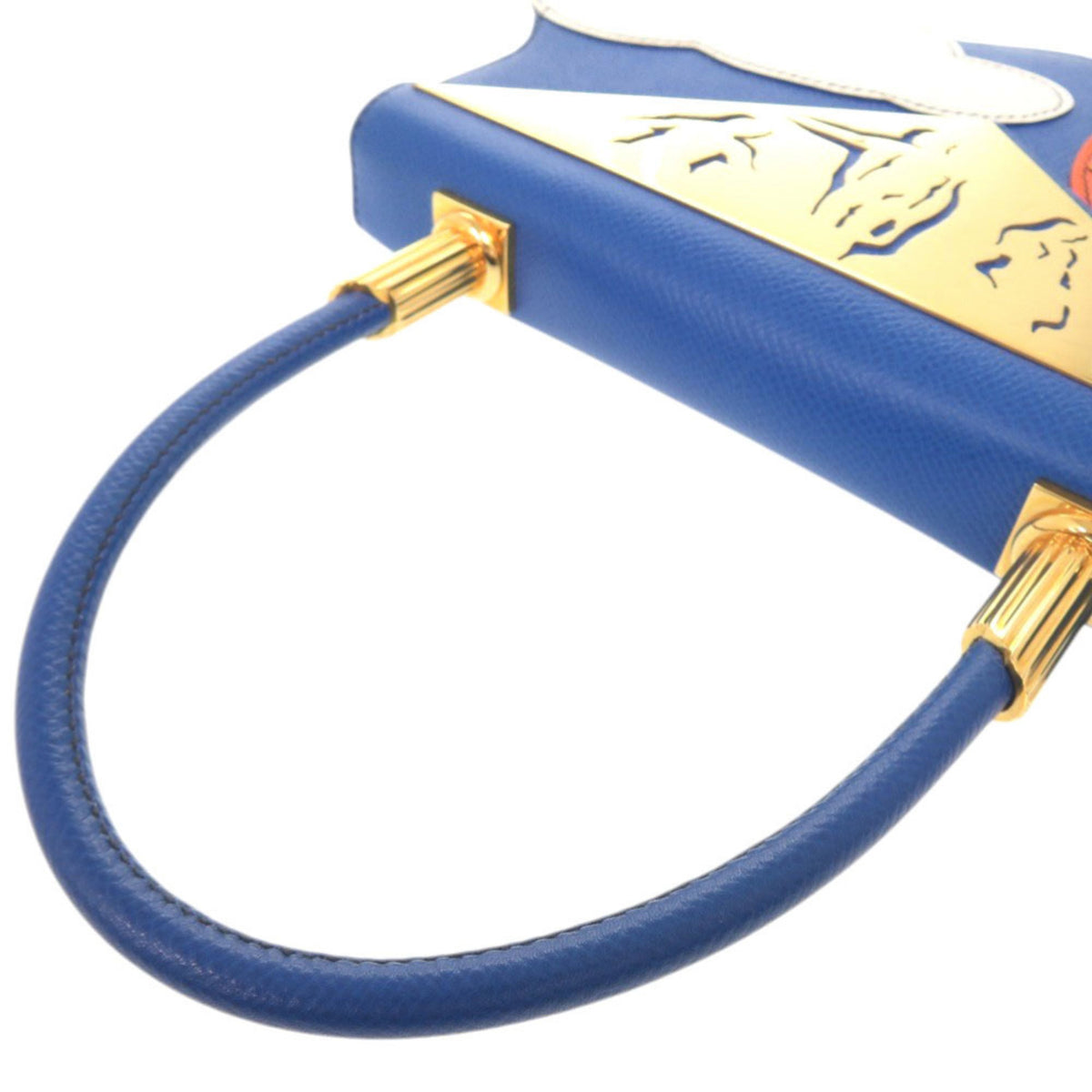 Hermes Blue Courchevel Leather Handbag (Pre-Owned)