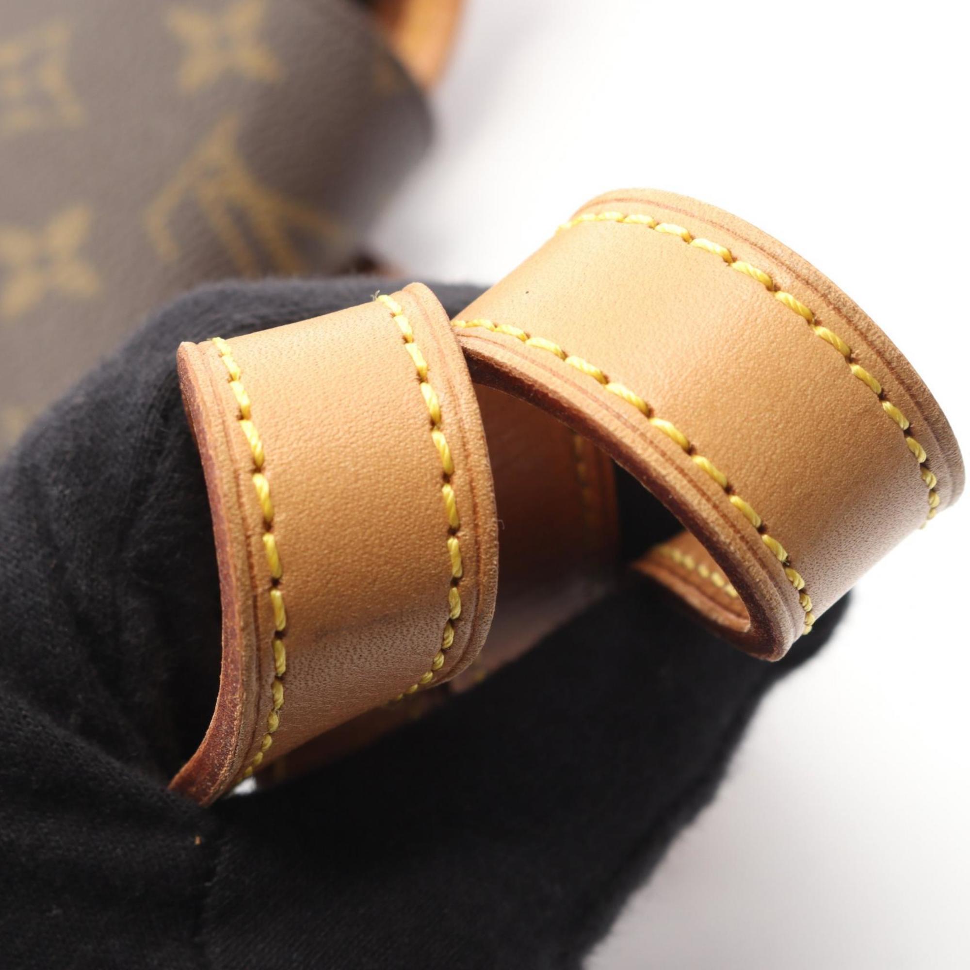 Louis Vuitton Brown Monogram Coated Canvas Leather Backpack Handbag (Pre-Owned)