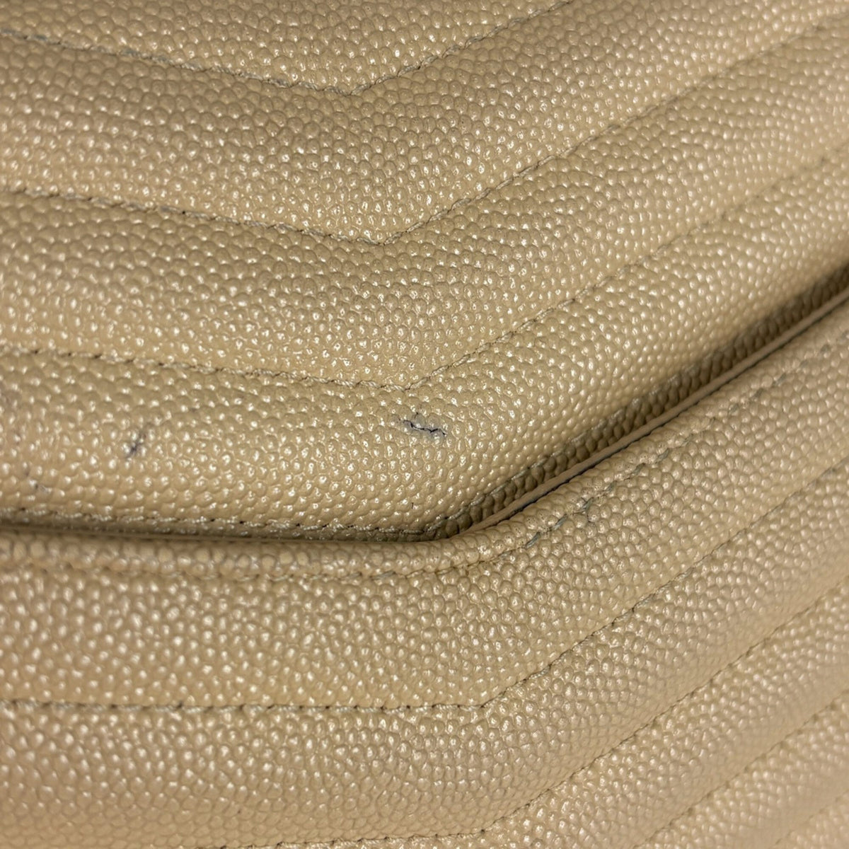 Saint Laurent Beige Leather Shoulder Bag (Pre-Owned)