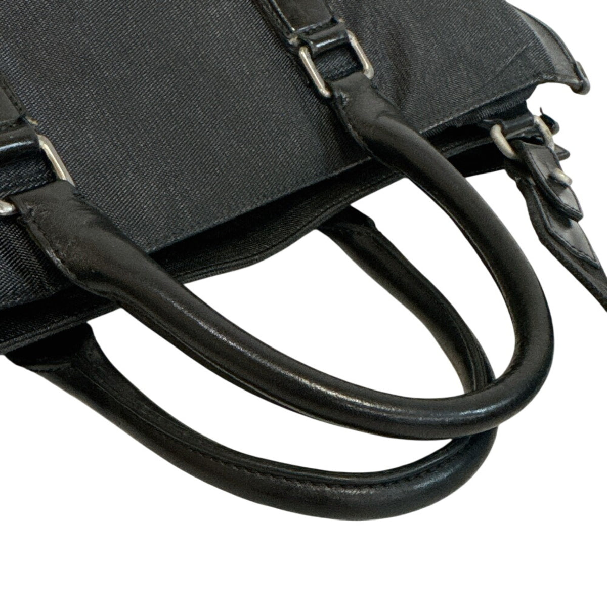 Hunting World Black Canvas Briefcase Shoulder Bag (Pre-Owned)