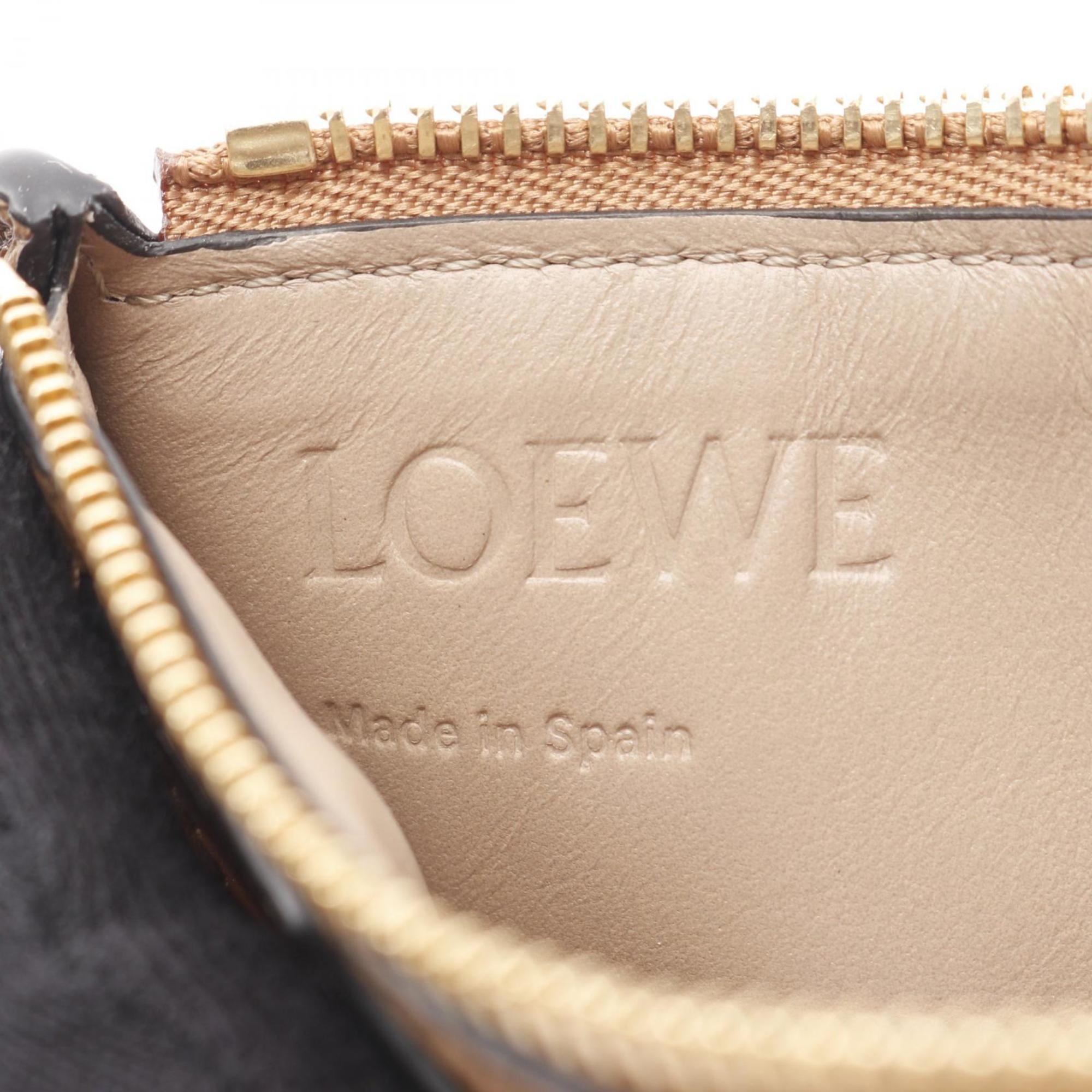 Loewe Brown Leather Coin Purse/Coin Case (Pre-Owned)
