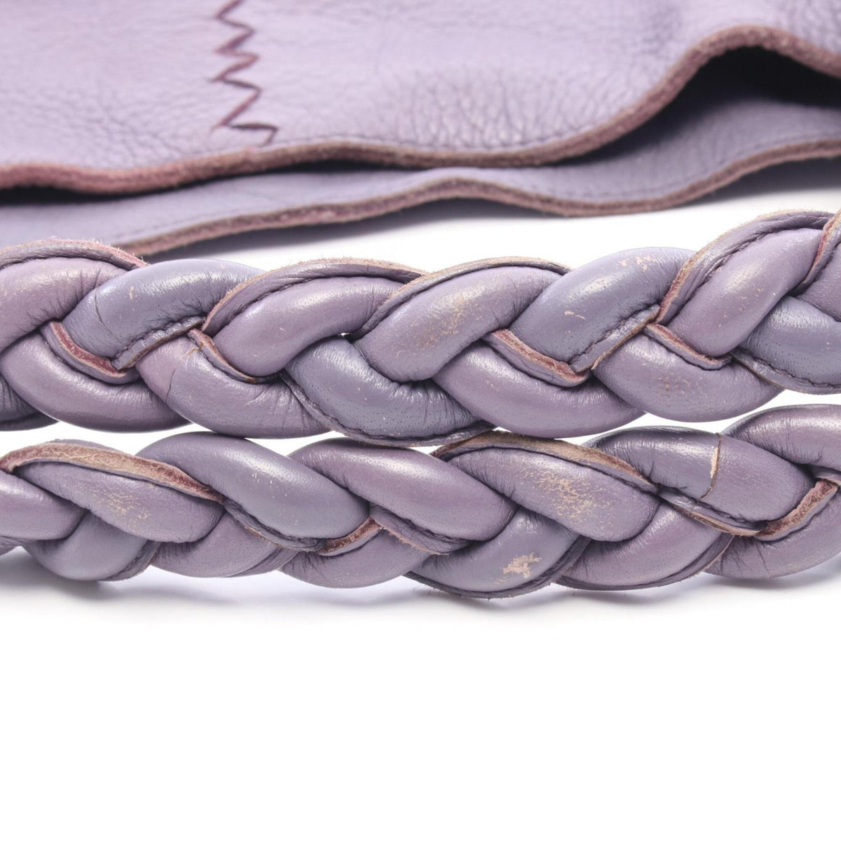 Bottega Veneta Purple Leather Handbag Tote Bag (Pre-Owned)