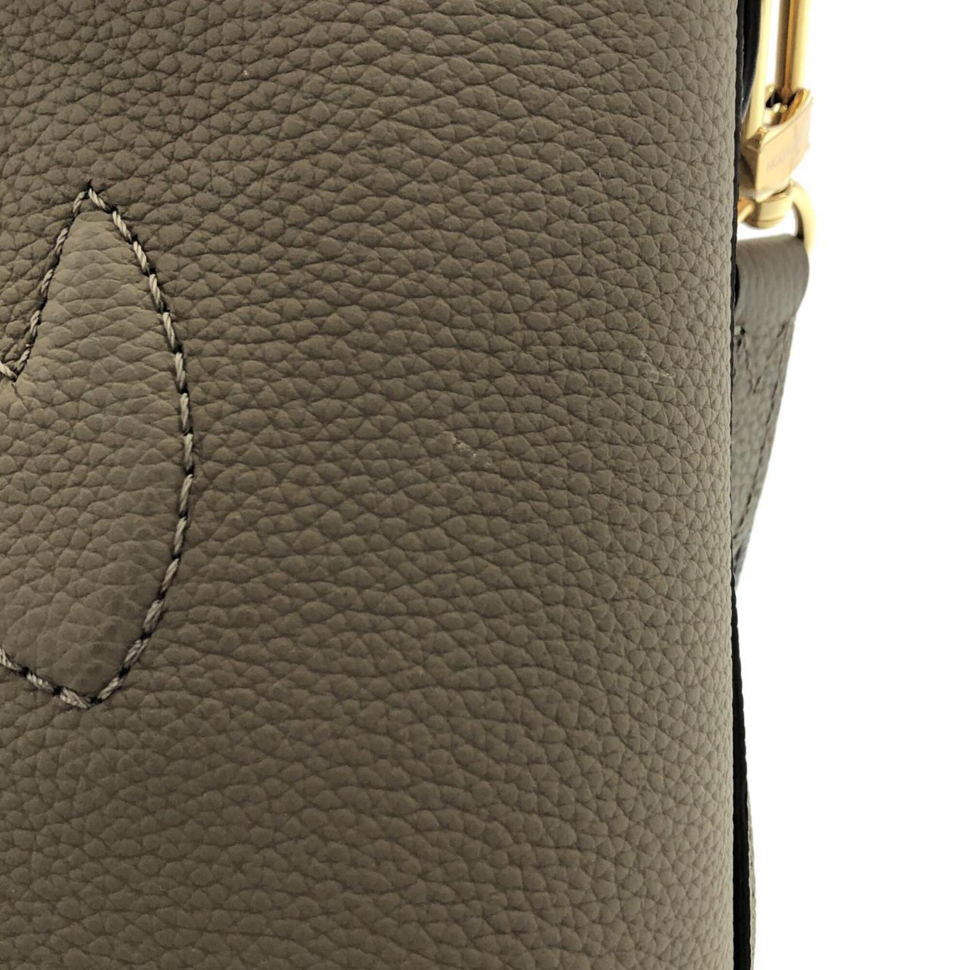 Louis Vuitton Marron Coated Canvas Leather Handbag Pouch (Pre-Owned)