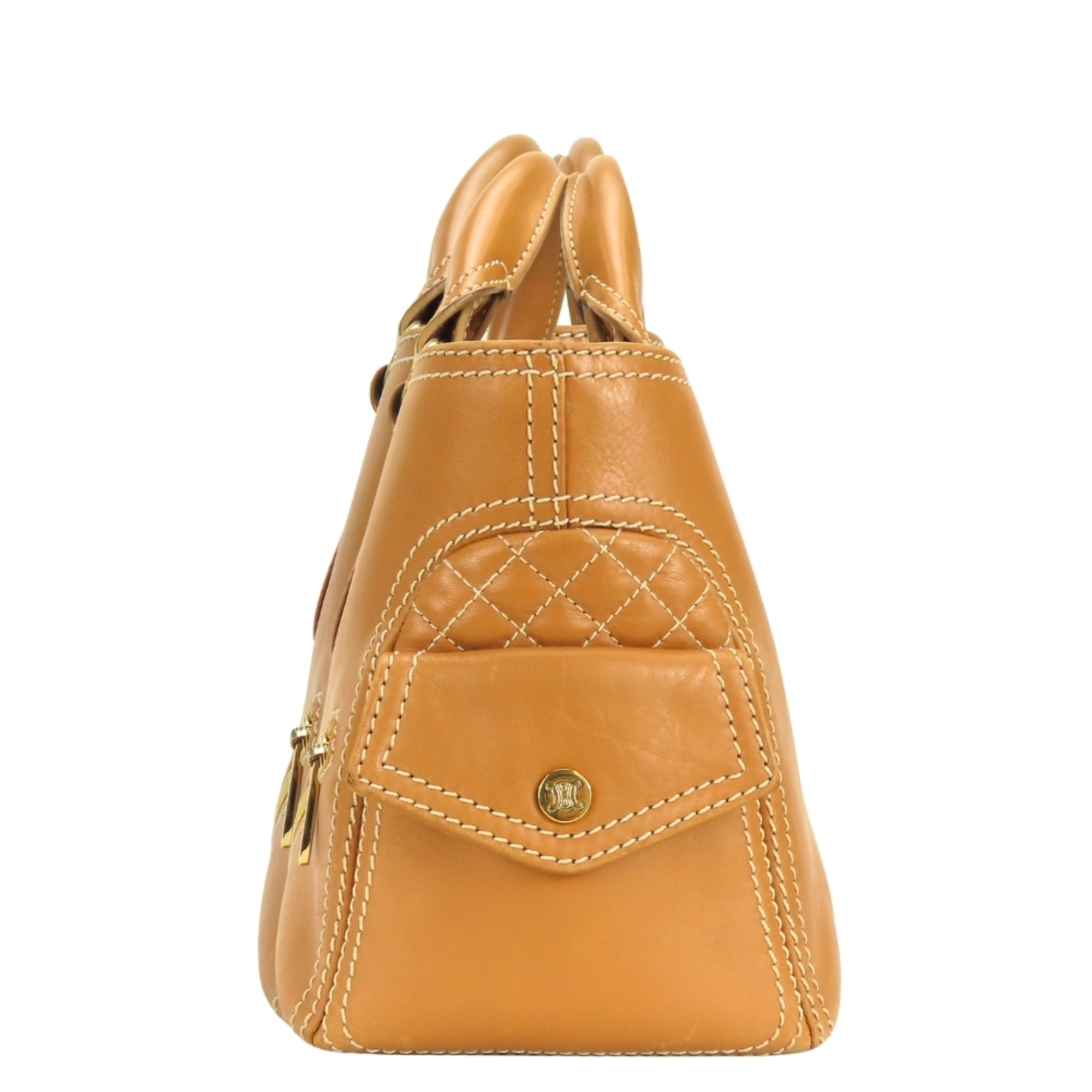 Celine Boogie Brown Camel Leather Handbag (Pre-Owned)