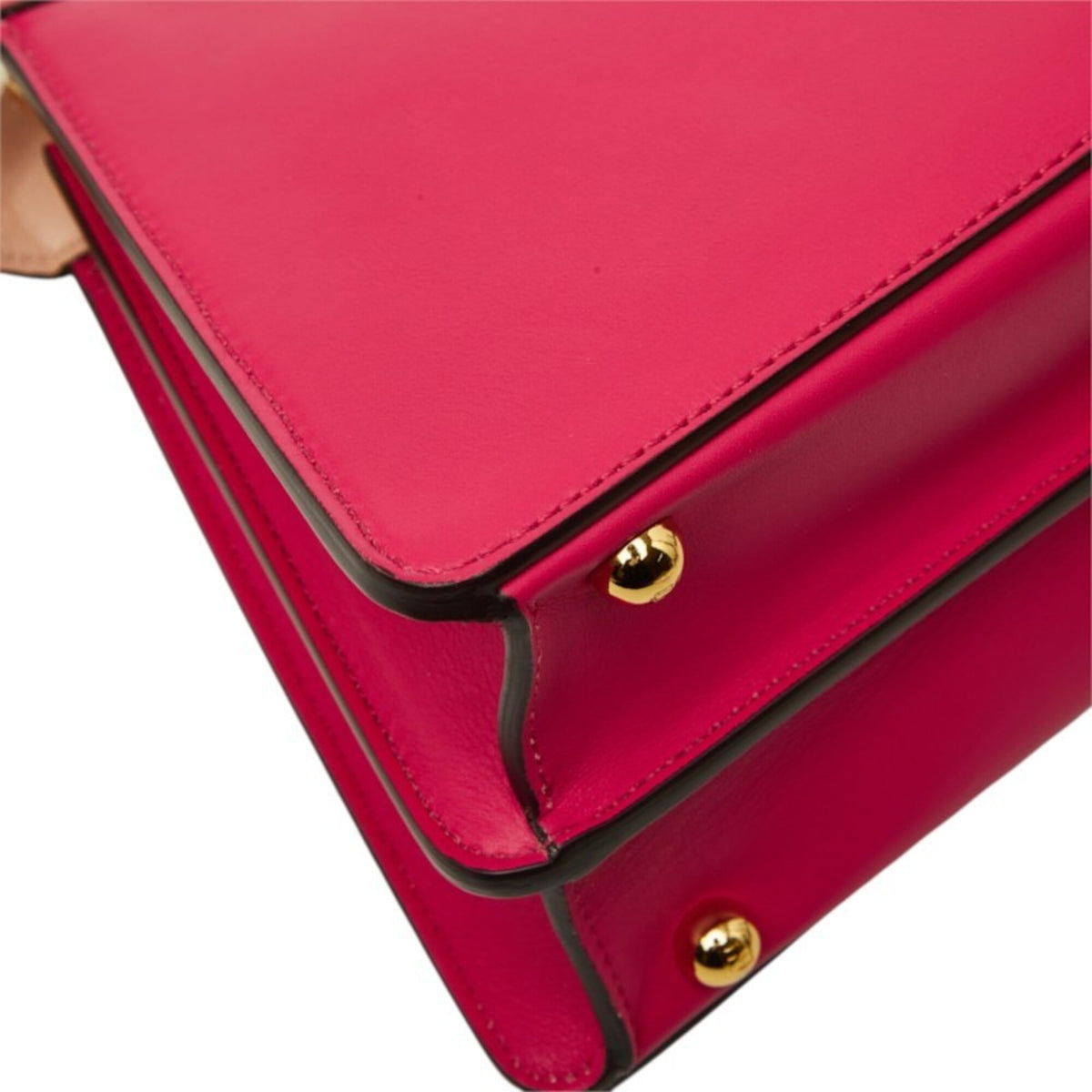 Fendi Selleria Pink Leather Handbag Shoulder Bag (Pre-Owned)