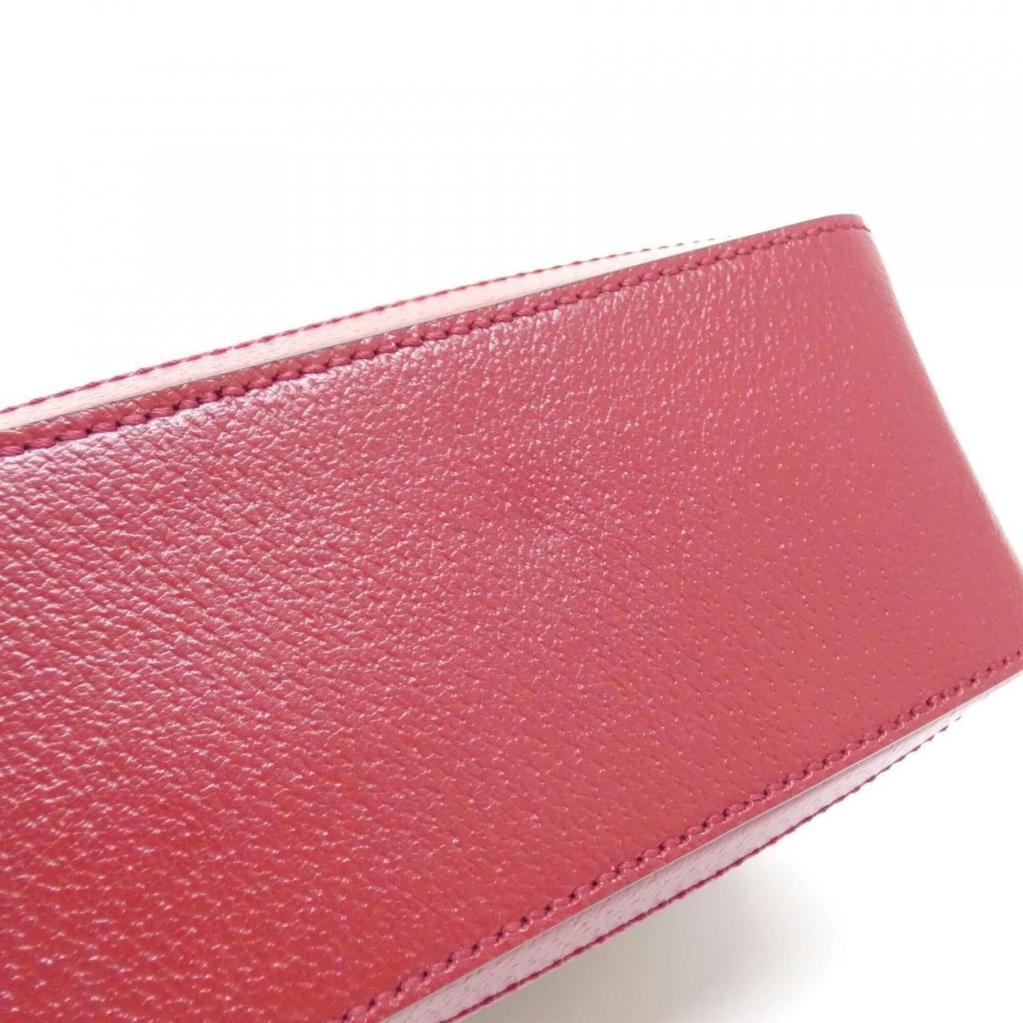 Gucci Beige Cherry Red Gg Supreme Leather Shoulder Bag (Pre-Owned)