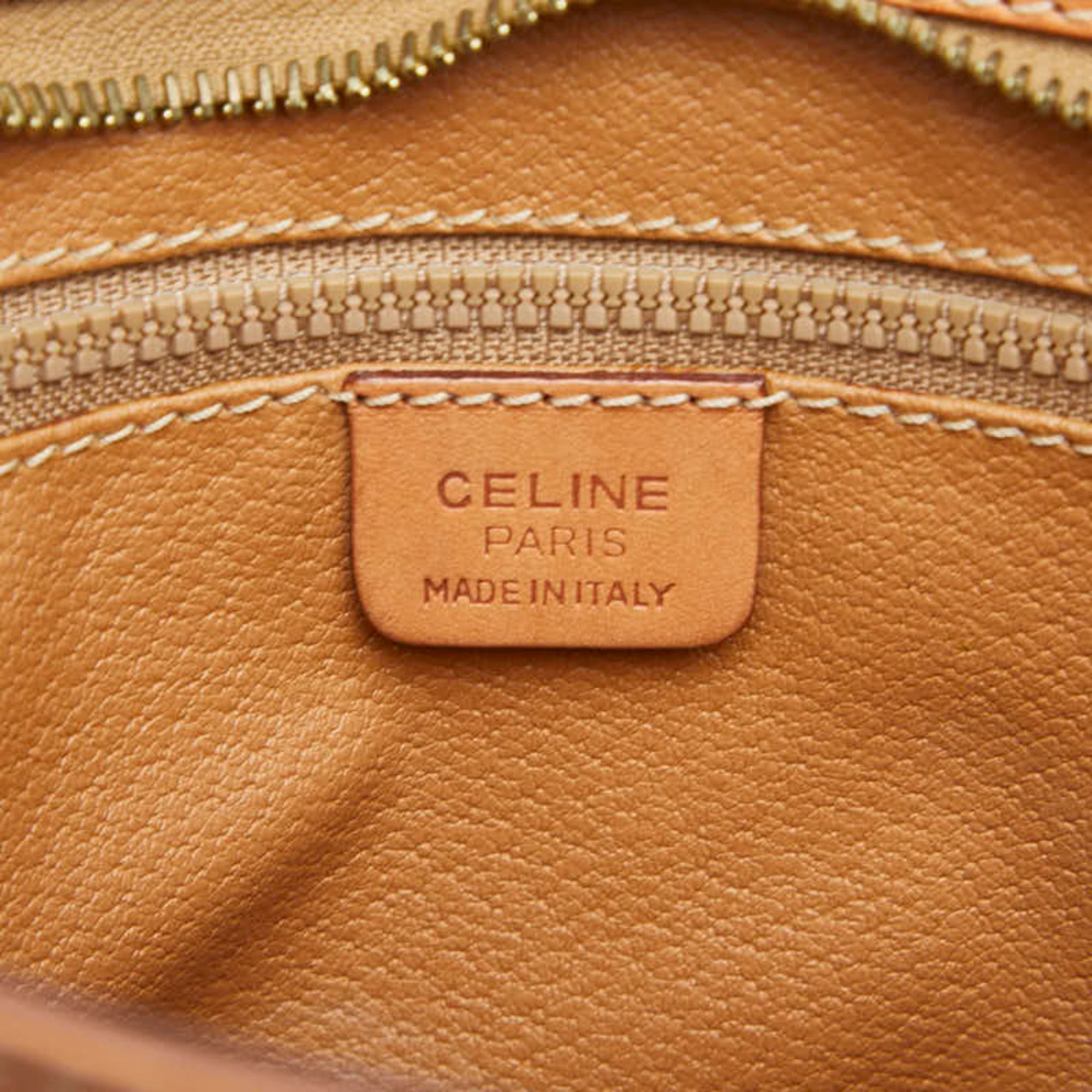 Celine Brown Pvc Leather Clutch Bag (Pre-Owned)