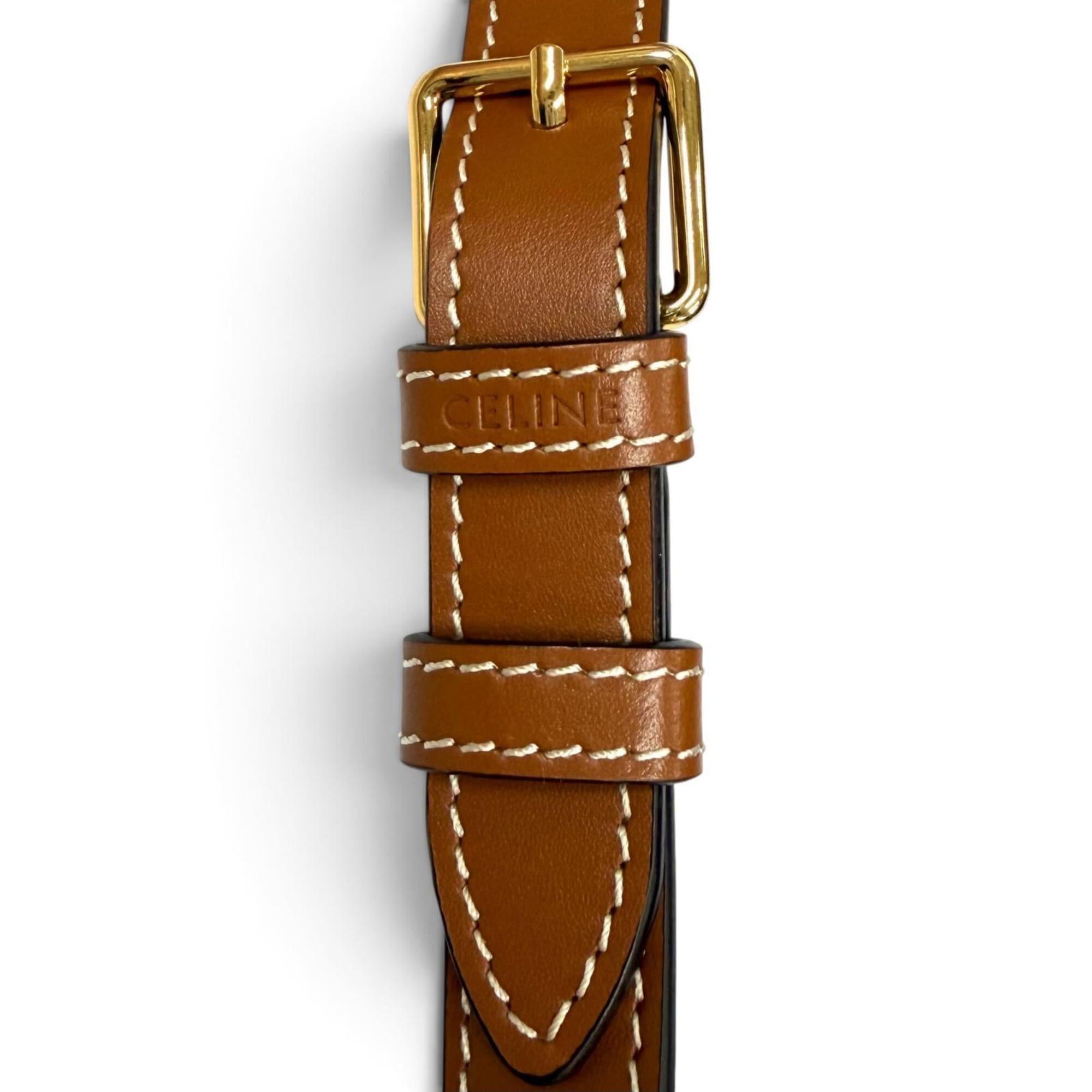 Celine Brown Leather Shoulder Bag (Pre-Owned)