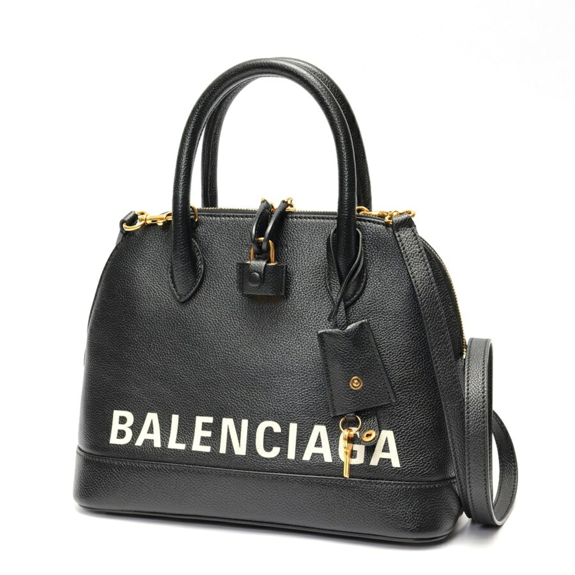 Balenciaga Black Leather Shoulder Bag (Pre-Owned)