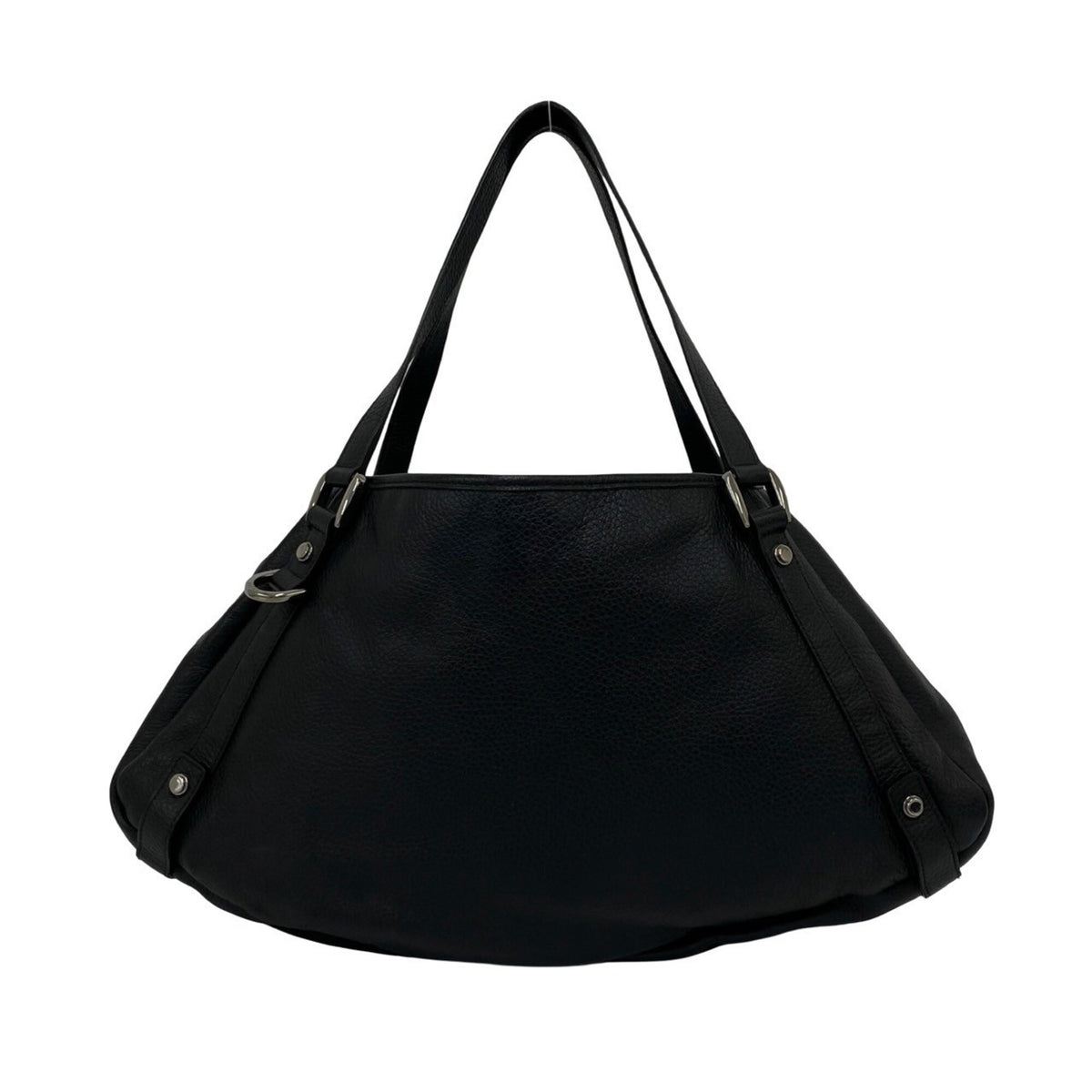 Gucci Black Leather Handbag Shoulder Bag Tote Bag (Pre-Owned)