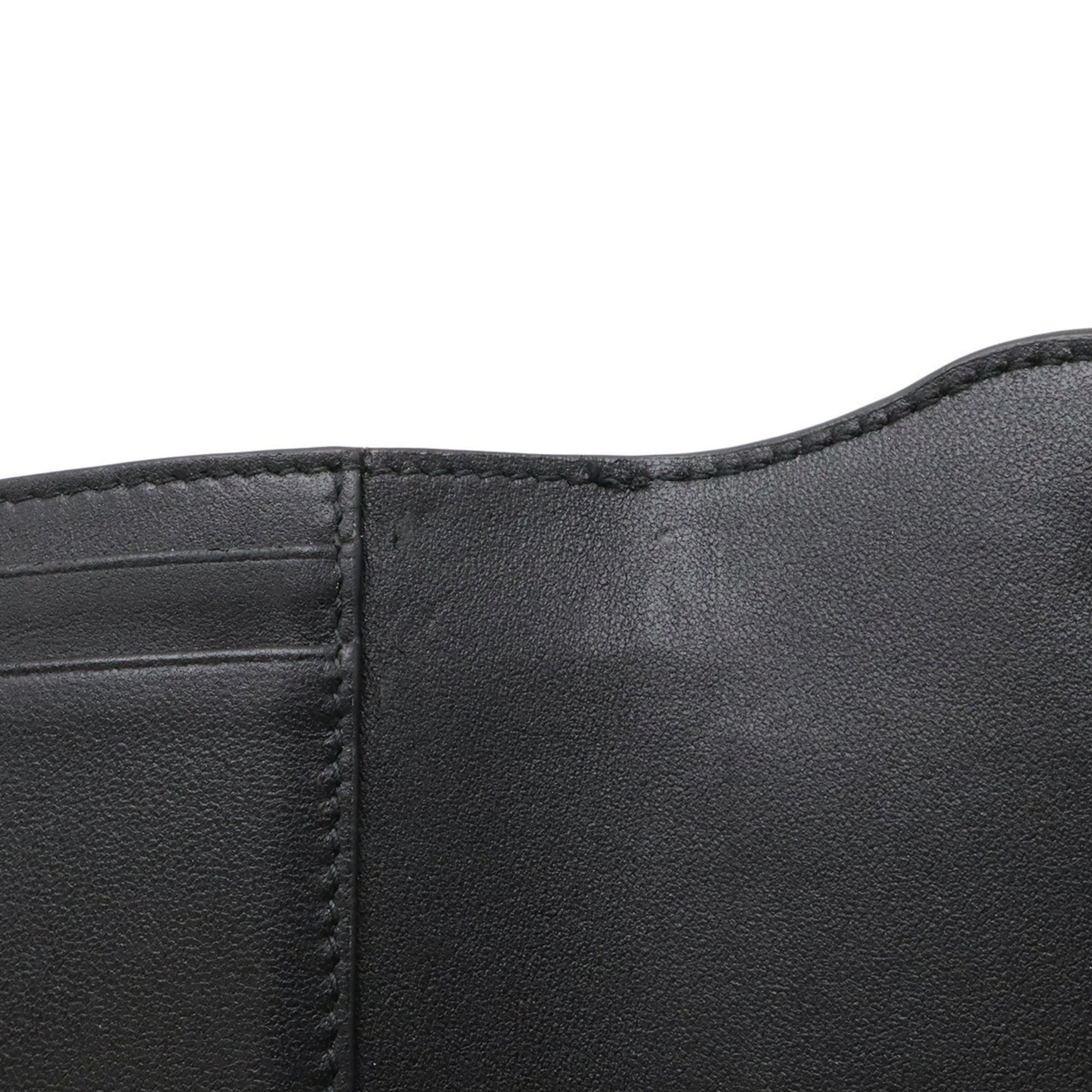 Christian Dior Black Leather Wallet (Tri-Fold) (Pre-Owned)