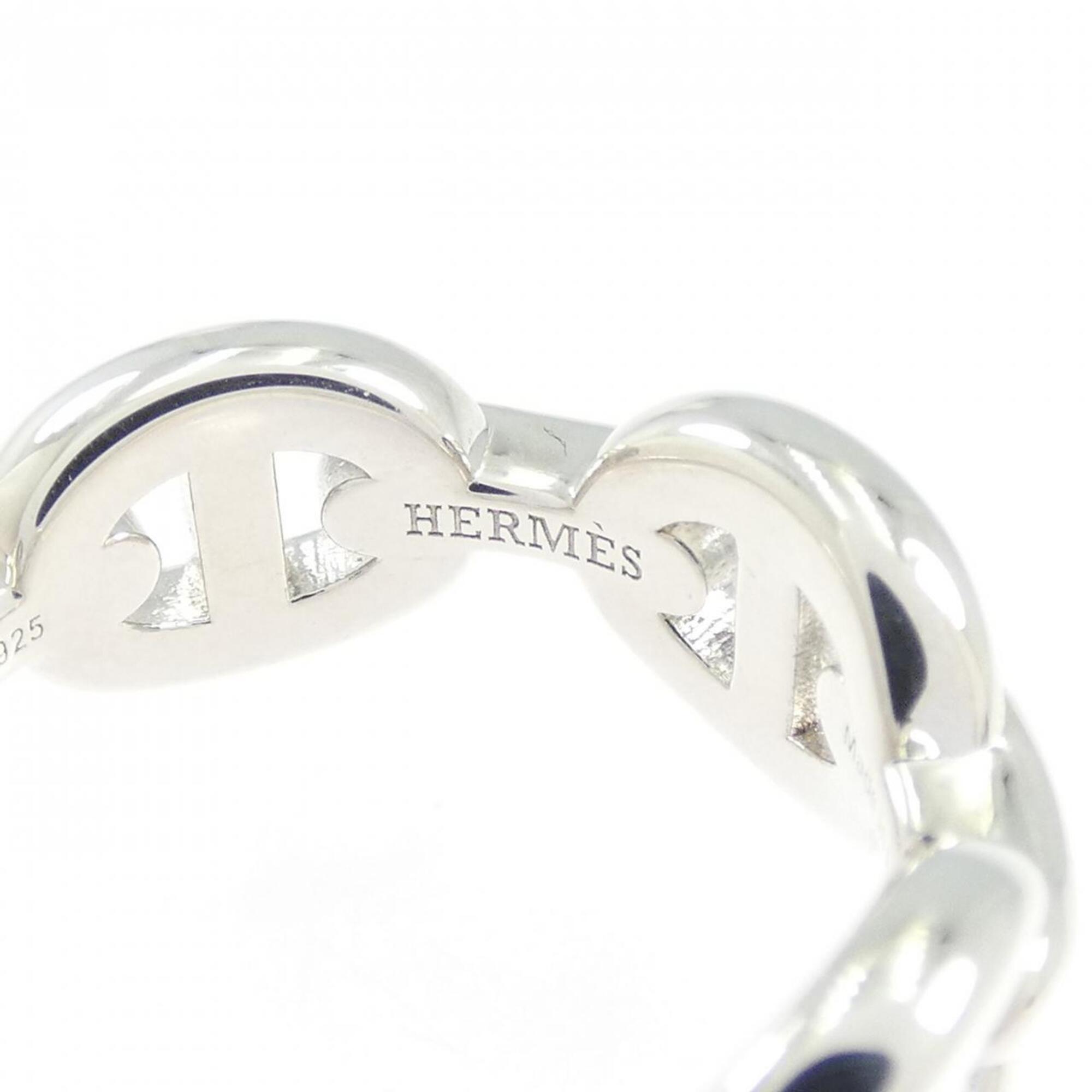 Hermes Silver 925 Band Ring (Pre-Owned)