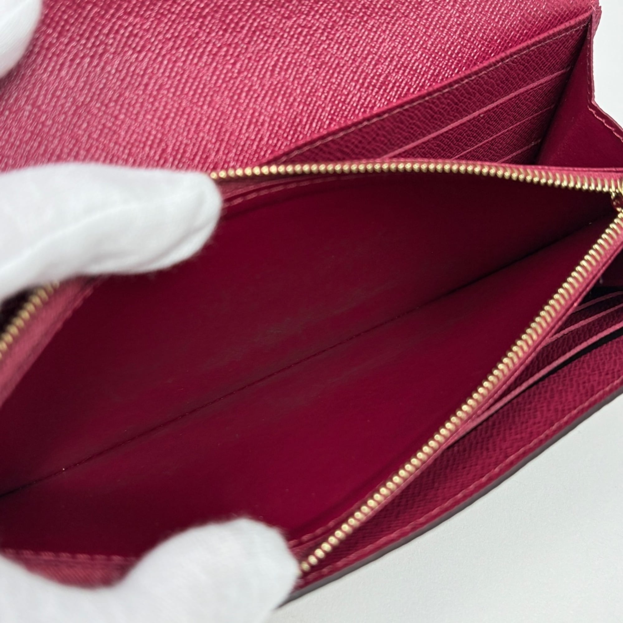 Louis Vuitton Monogram Brown Fuchsia Monogram Long Wallet (Bi-Fold) (Pre-Owned)