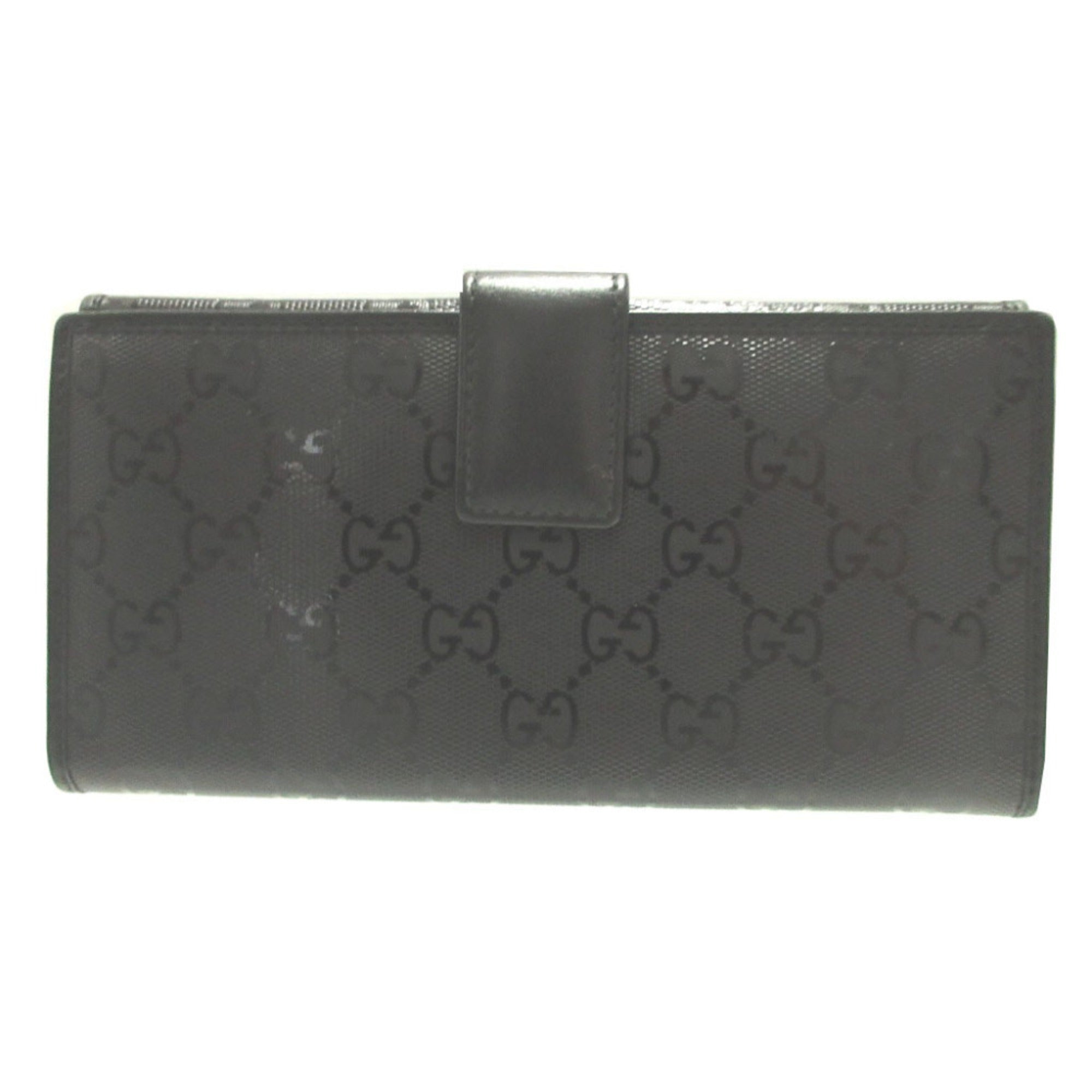Gucci Black Gg Imprimé Long Wallet (Bi-Fold) (Pre-Owned)