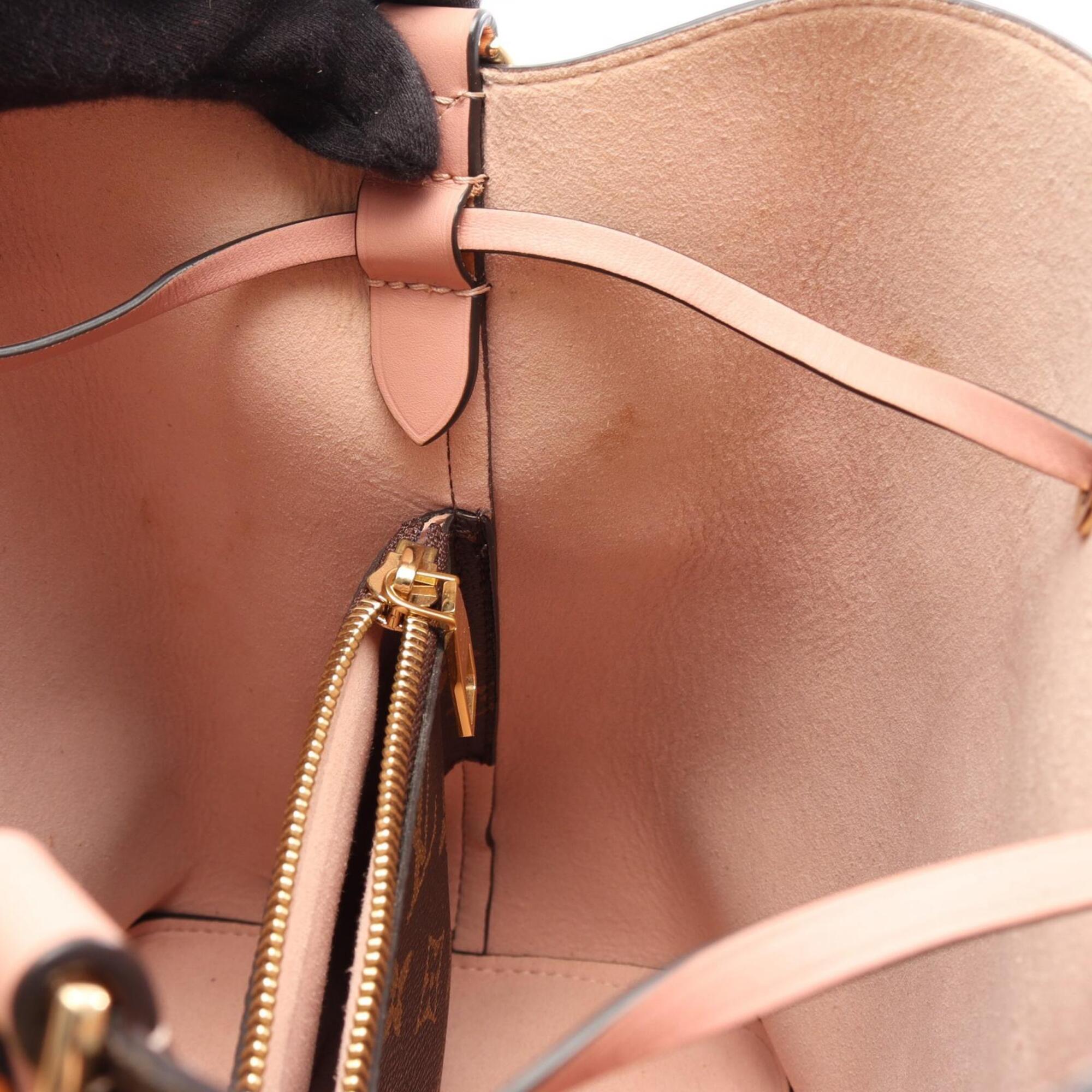 Louis Vuitton Brown Monogram Pink Rose Poudre Coated Canvas Leather Handbag Shoulder Bag (Pre-Owned)