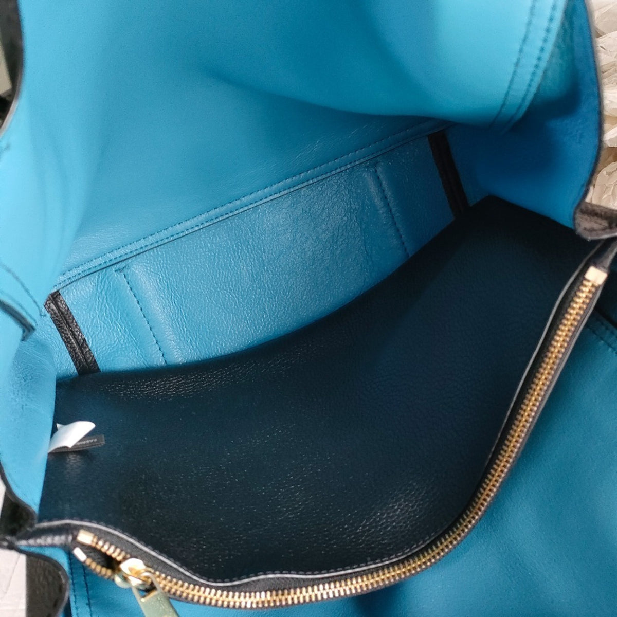 Marc Jacobs Black Blue Leather Tote Bag (Pre-Owned)