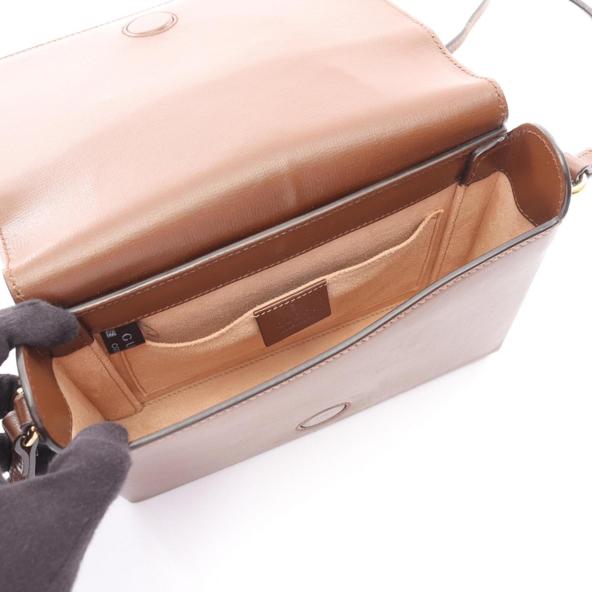 Gucci Beige Brown Red Color Gg Supreme Shoulder Bag (Pre-Owned)