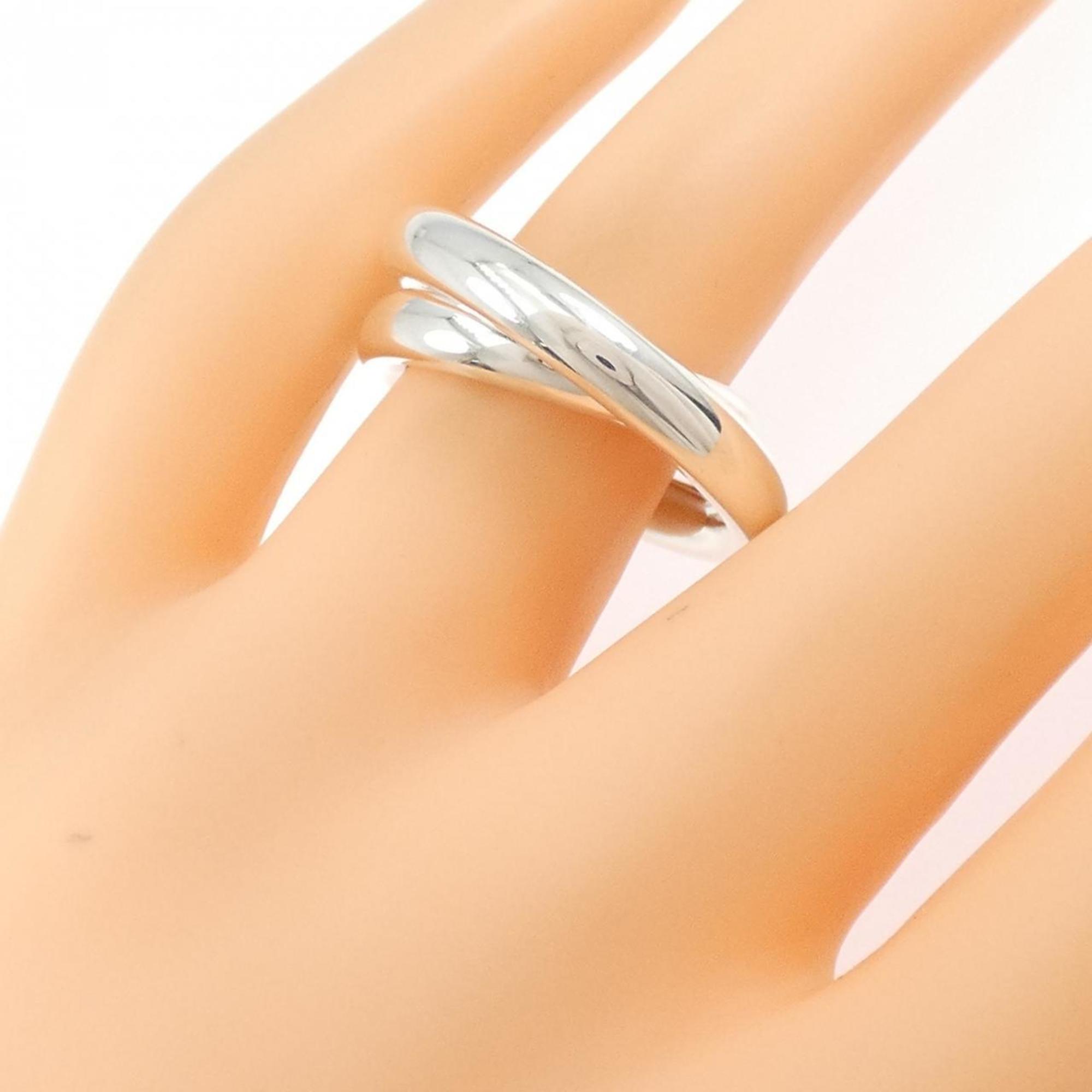 Hermes Silver Silver 925 Band Ring (Pre-Owned)