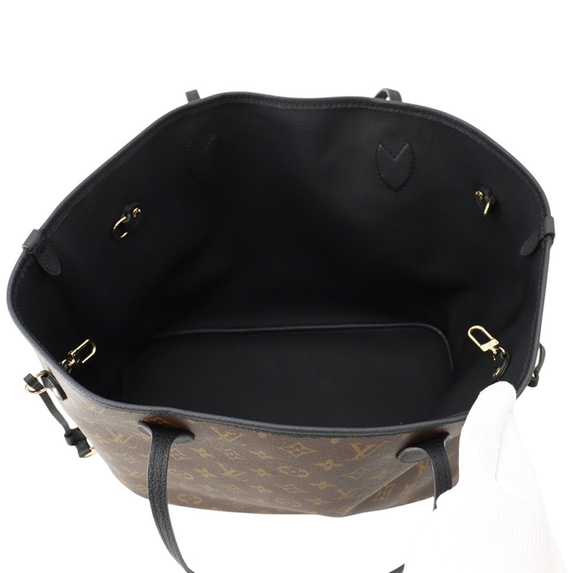 Louis Vuitton Monogram Noir Monogram Leather Handbag Pouch Tote Bag (Pre-Owned)