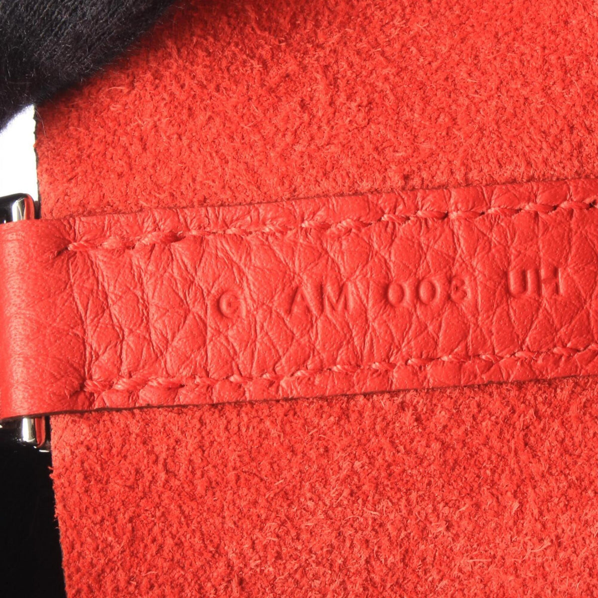 Hermes Red Color Taurillon Clemence Leather Leather Handbag (Pre-Owned)