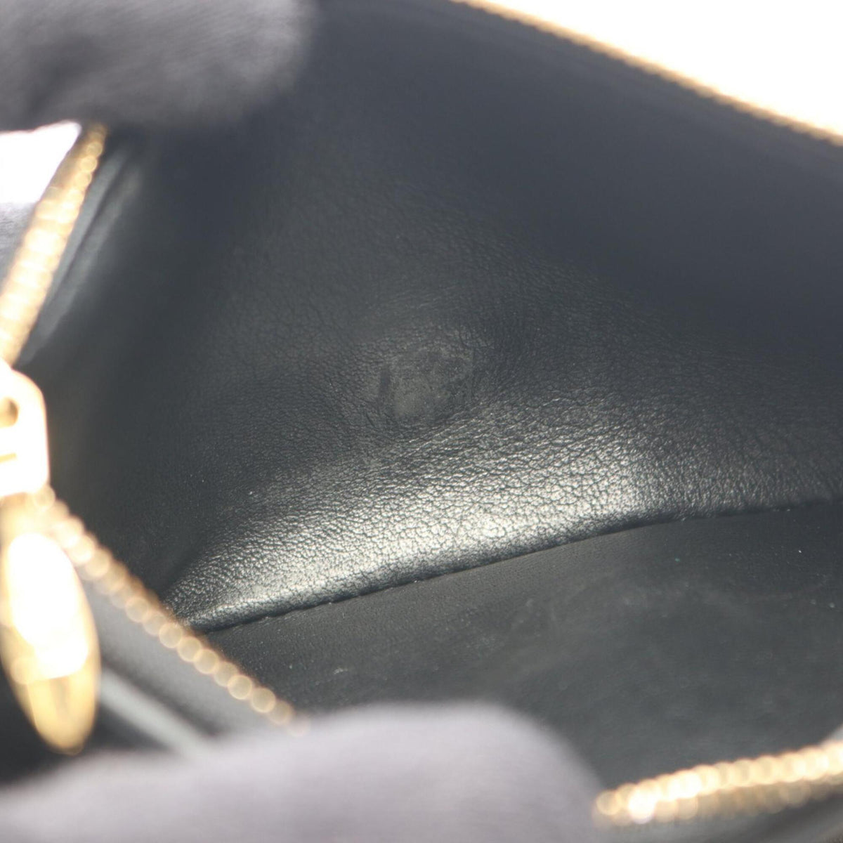 Louis Vuitton Black Leather Wallet (Tri-Fold) (Pre-Owned)
