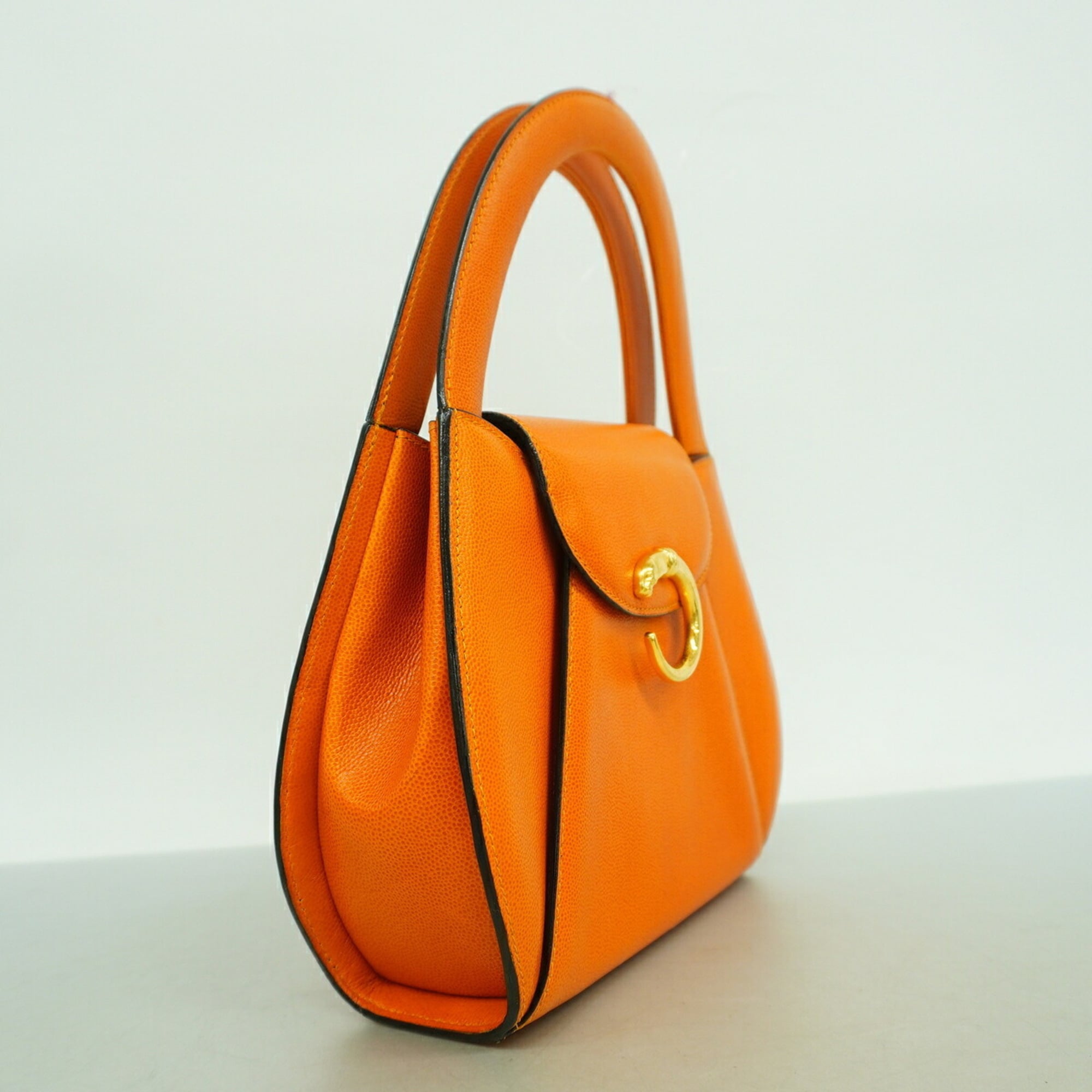 Cartier Orange Leather Handbag (Pre-Owned)