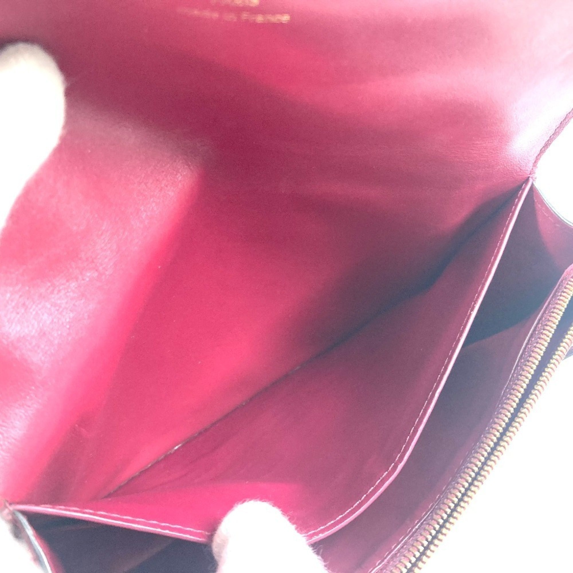 Louis Vuitton Brown Fuchsia Pink Monogram Clutch Bag Shoulder Bag (Pre-Owned)