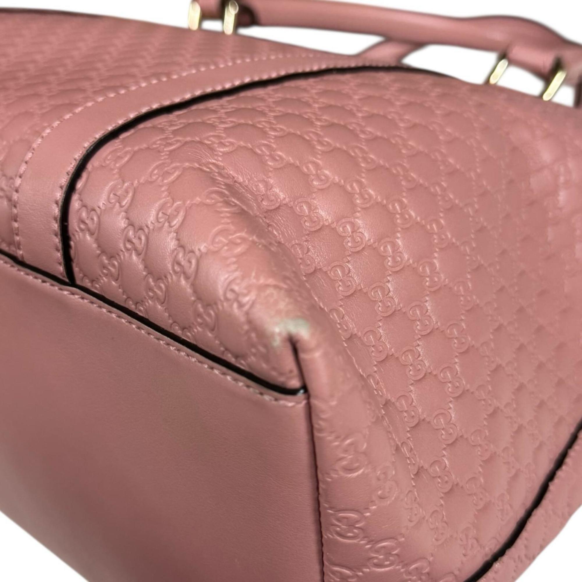 Gucci Pink Leather Shoulder Bag (Pre-Owned)