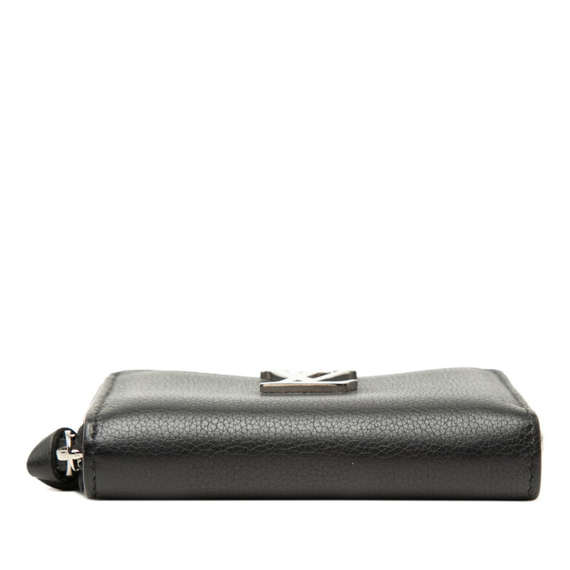 Louis Vuitton Black Noir Leather Coin Purse/Coin Case (Pre-Owned)