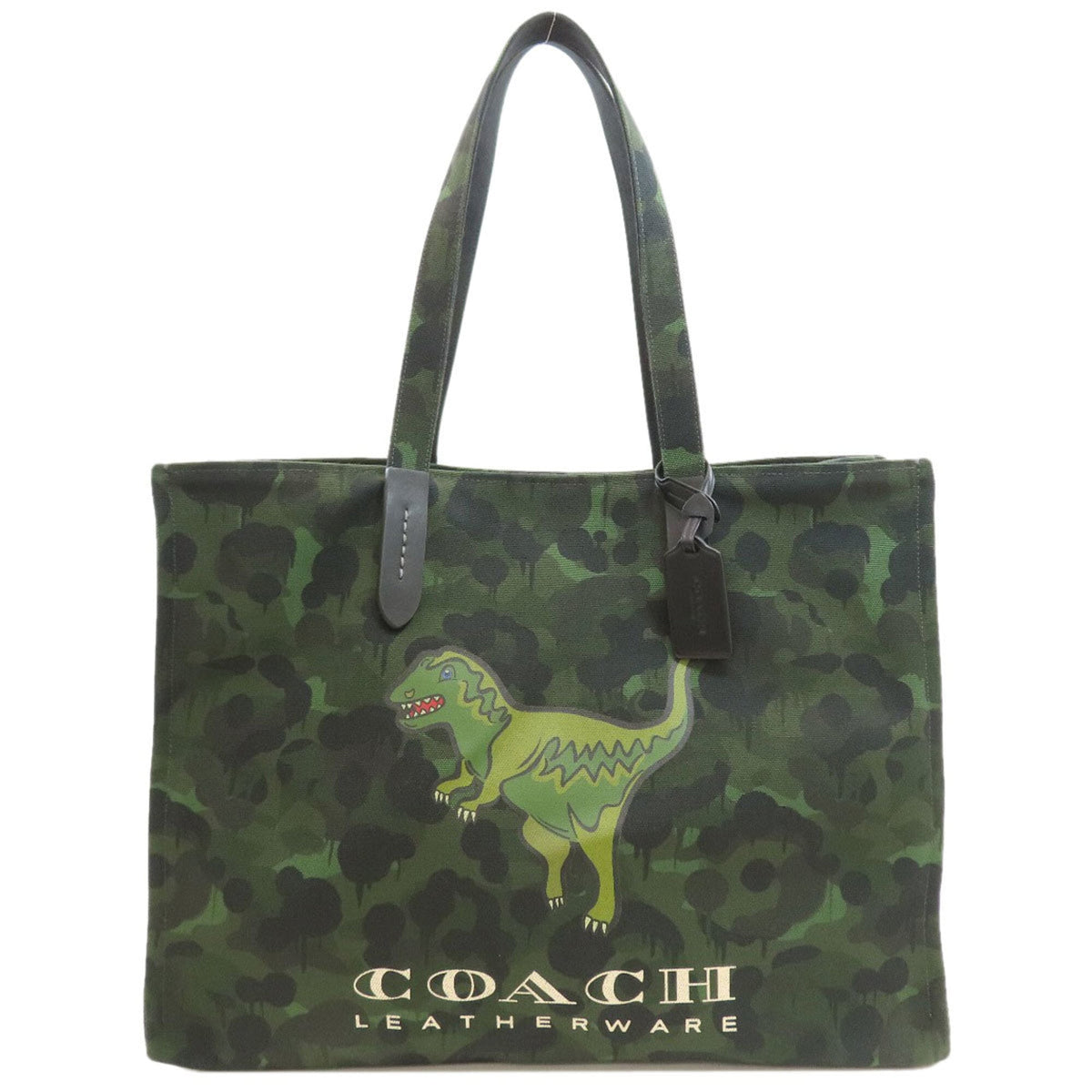 Coach Green Canvas Tote Bag (Pre-Owned)