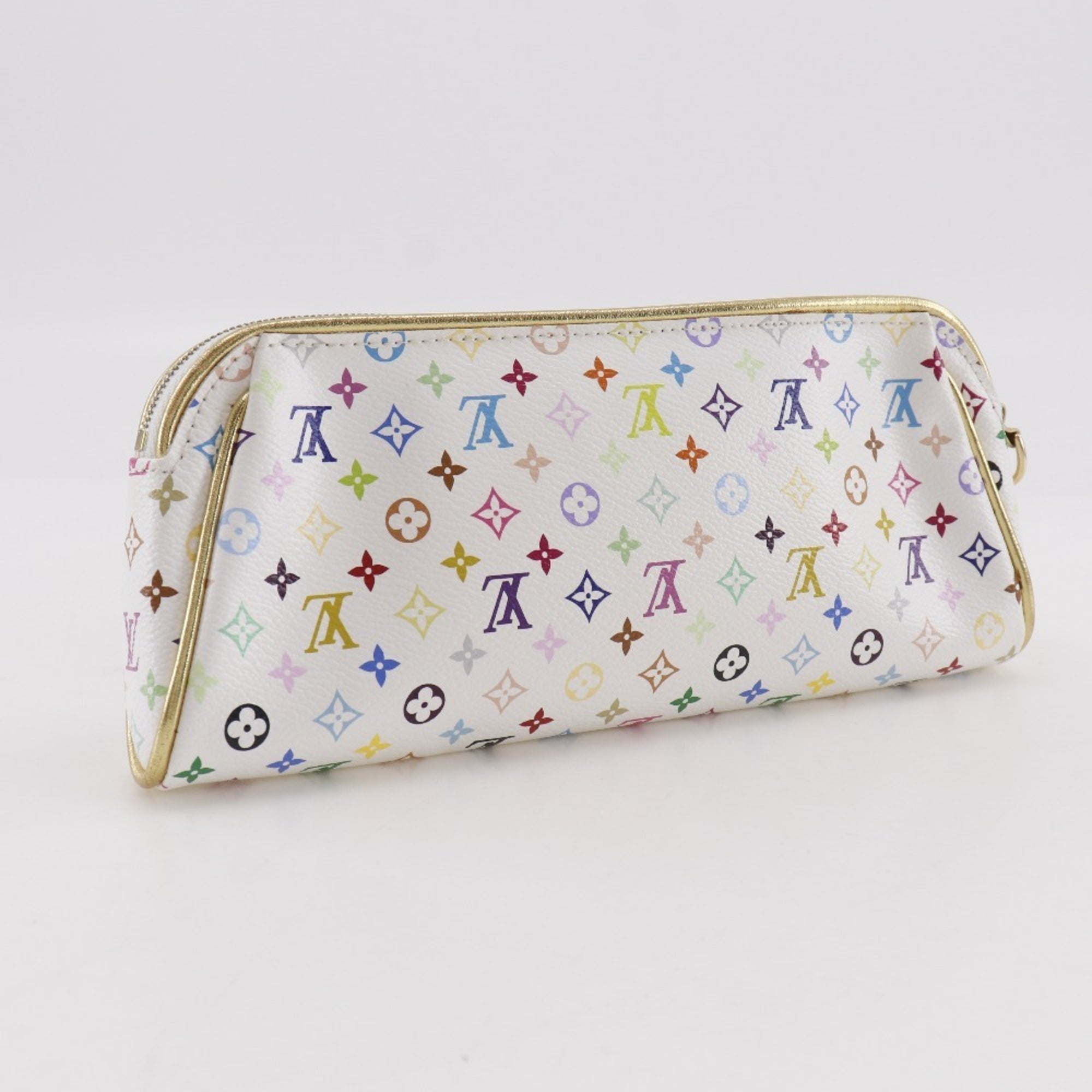 Louis Vuitton Monogram Multicolore Blanc White Monogram Multicolore Clutch Bag (Pre-Owned)