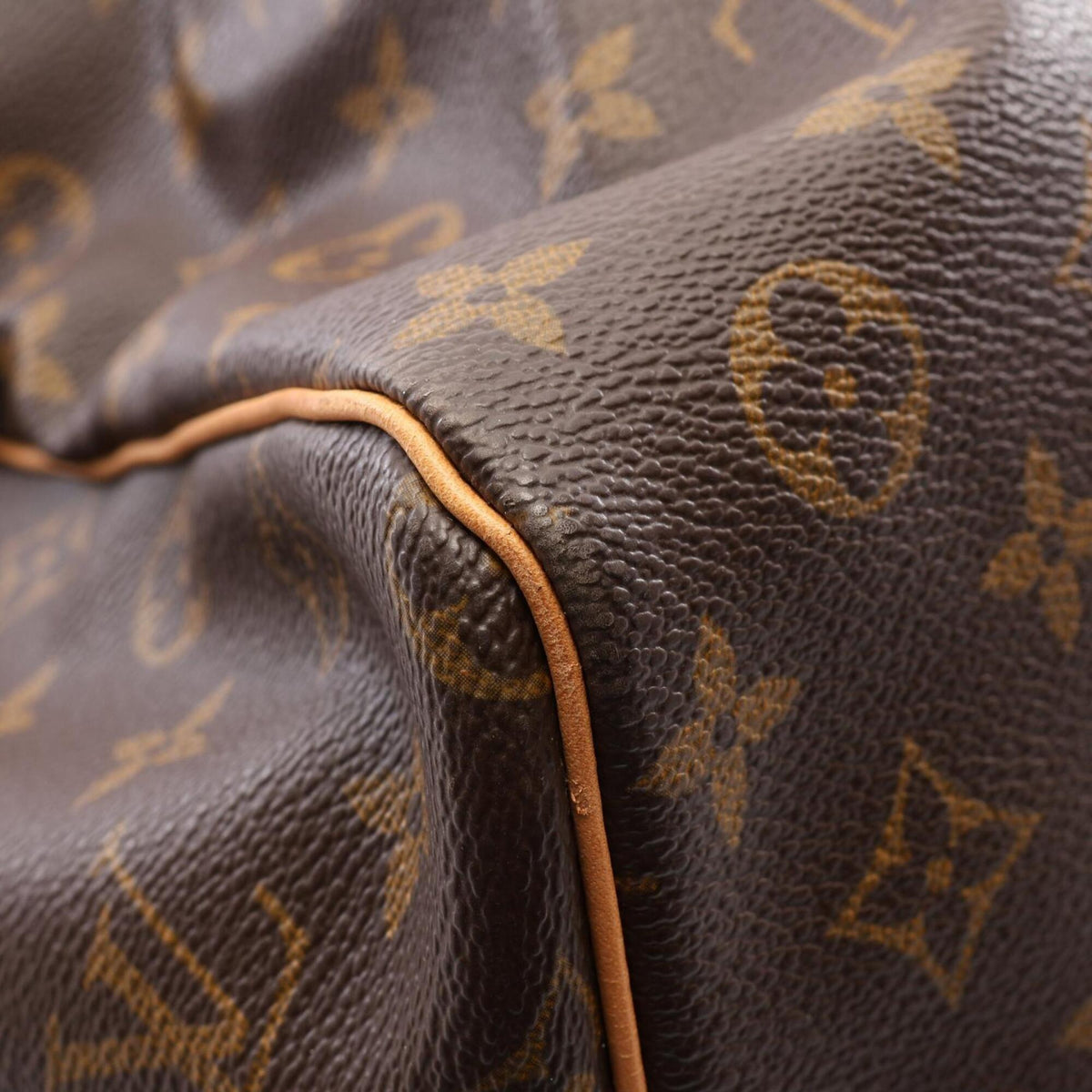 Louis Vuitton Brown Coated Canvas Leather Boston Bag Handbag (Pre-Owned)