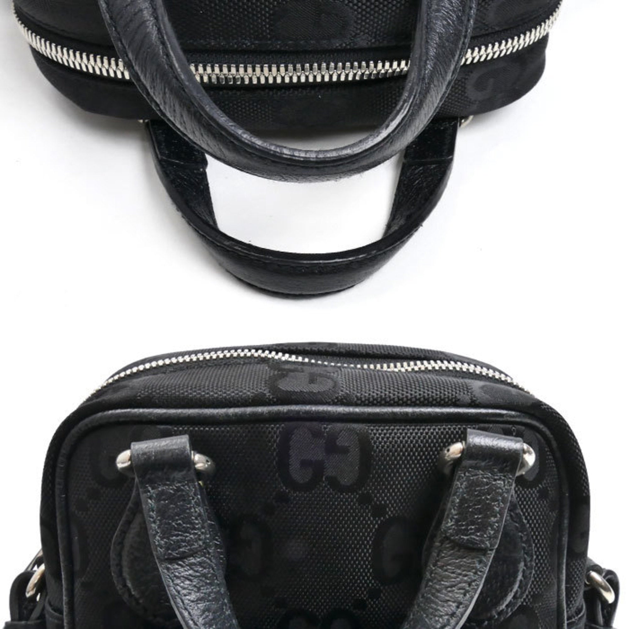 Gucci Black Nylon Leather Shoulder Bag (Pre-Owned)