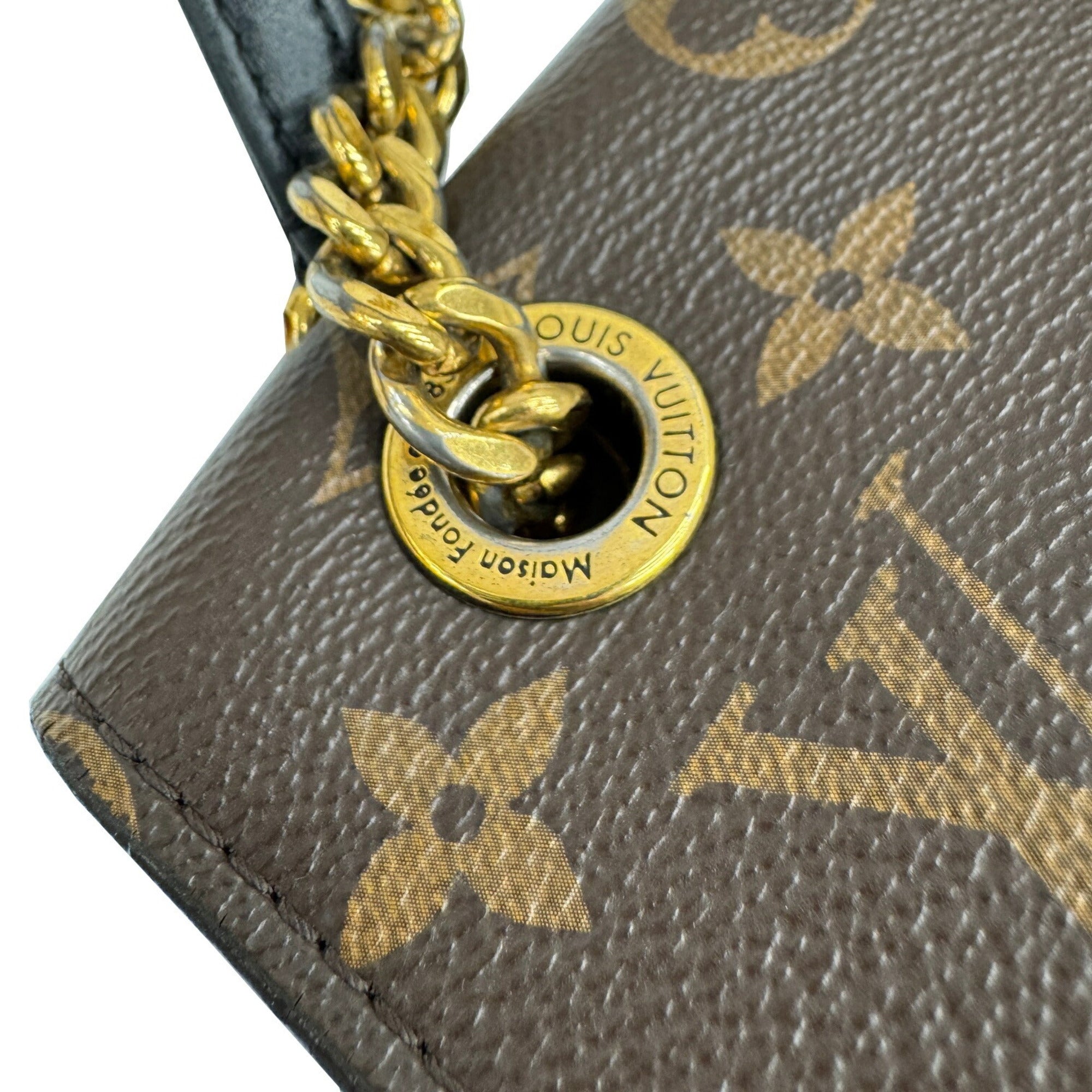 Louis Vuitton Monogram Black Brown Monogram Leather Shoulder Bag (Pre-Owned)