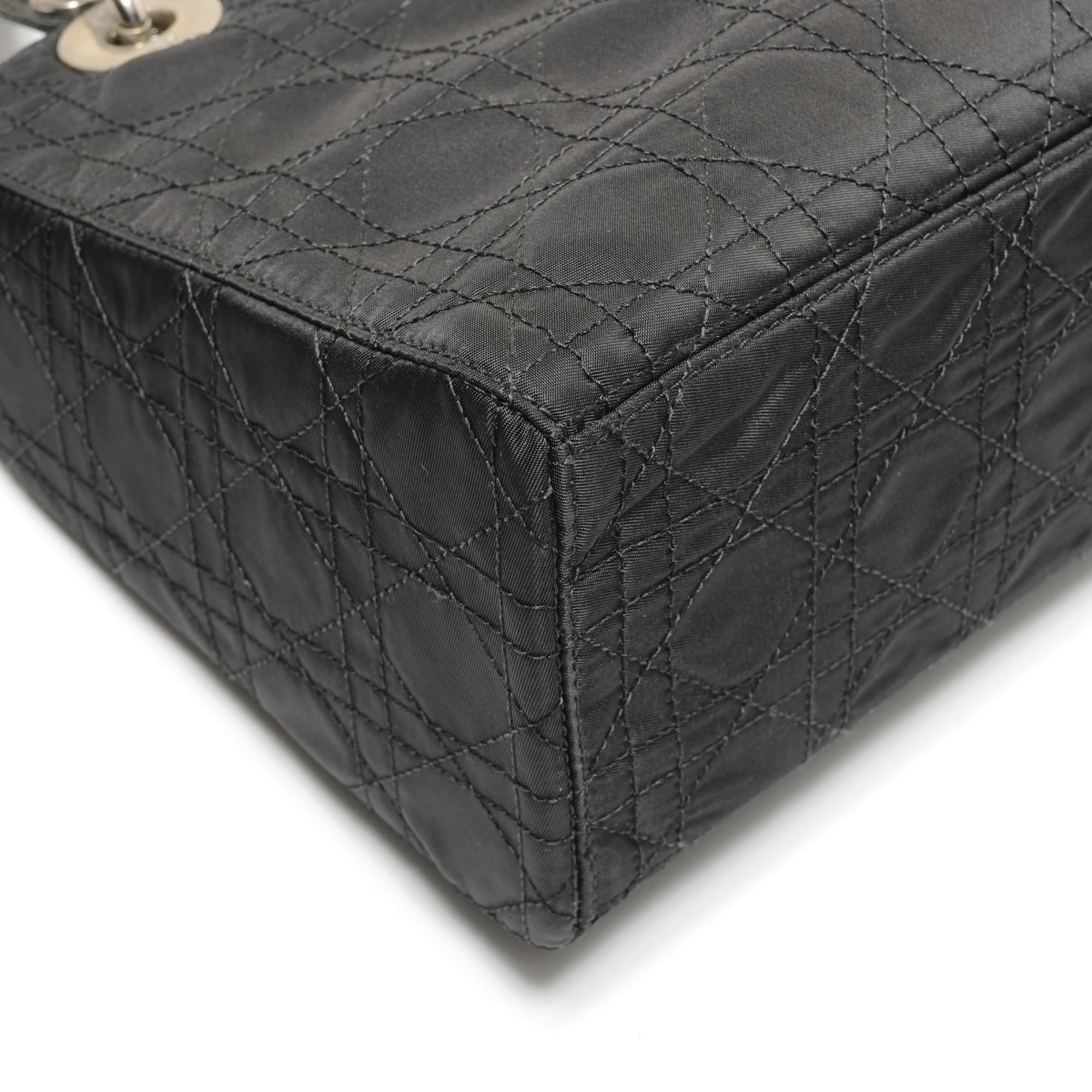 Christian Dior Lady Dior Black Nylon Handbag (Pre-Owned)