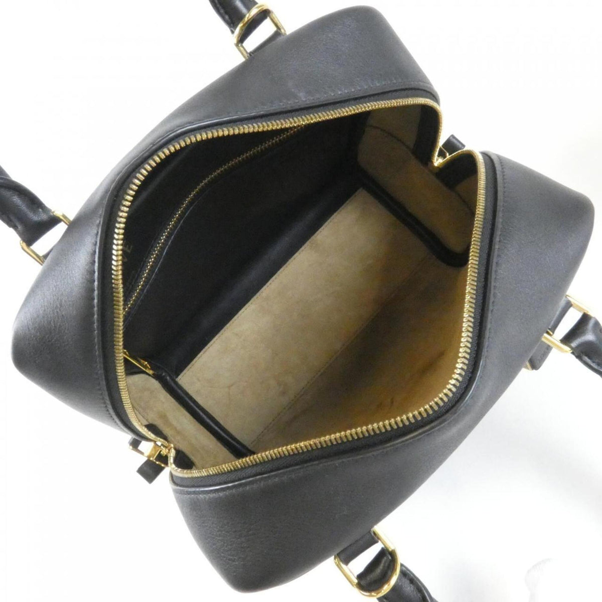 Loewe Black Navy Canvas Leather Handbag (Pre-Owned)