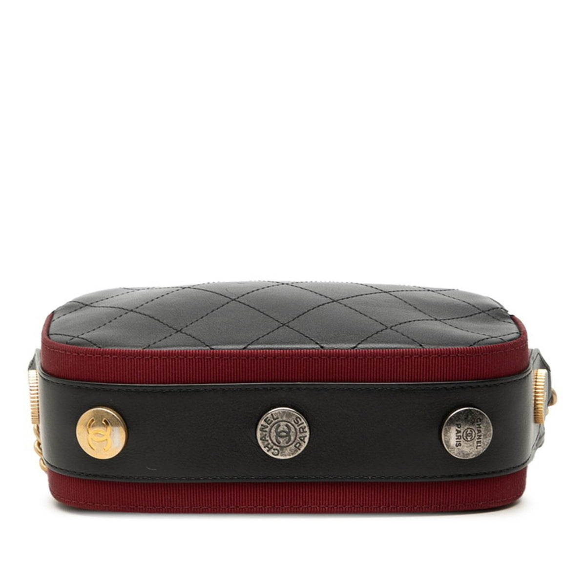 Chanel Black Red Color Leather Shoulder Bag (Pre-Owned)