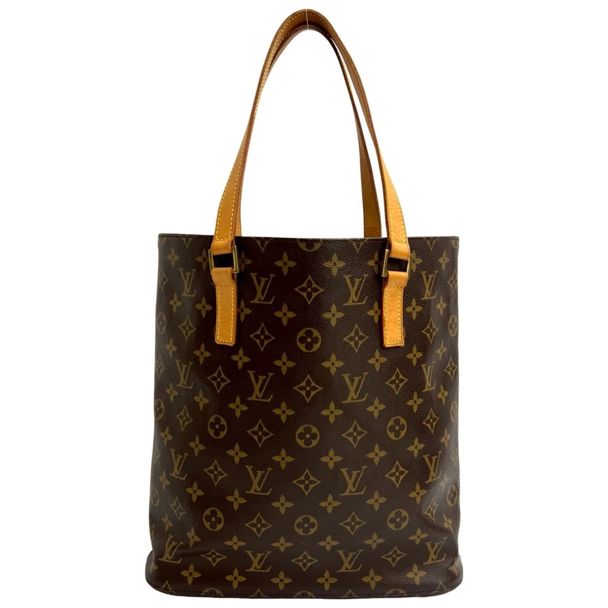 Louis Vuitton Brown Leather Pvc Handbag Tote Bag (Pre-Owned)