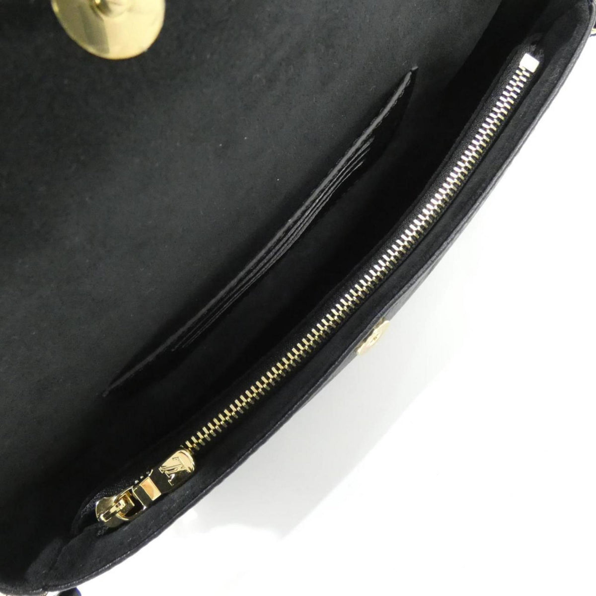 Louis Vuitton Black Leather Shoulder Bag (Pre-Owned)