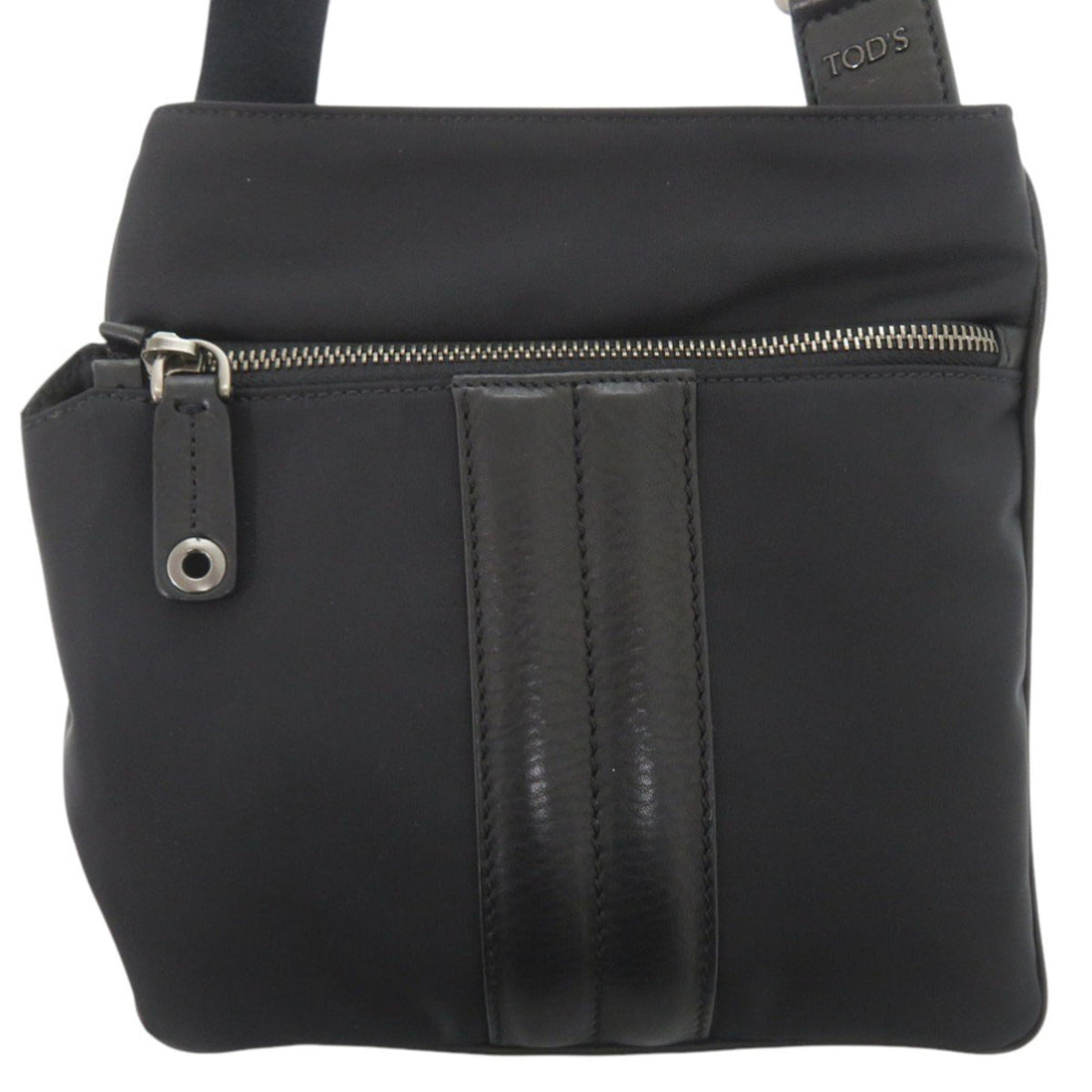 Tod's Black Nylon Leather Shoulder Bag (Pre-Owned)