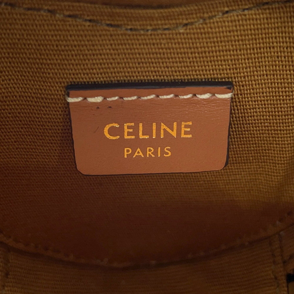 Celine Gold Pvc Leather Pochette Pouch (Pre-Owned)
