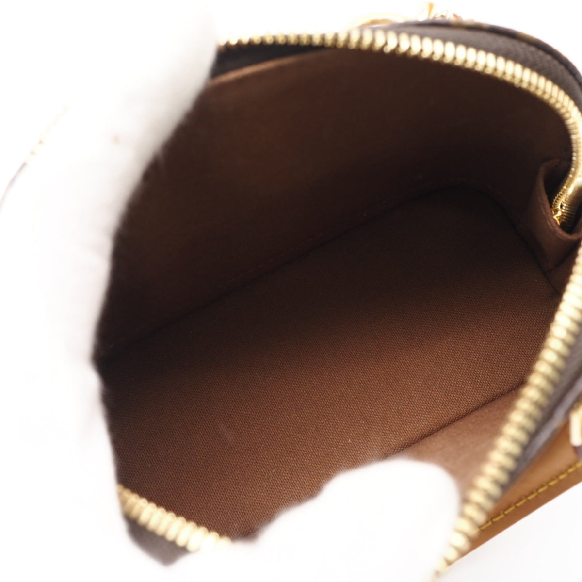 Louis Vuitton Monogram Beige Brown Coated Canvas Leather Shoulder Bag (Pre-Owned)