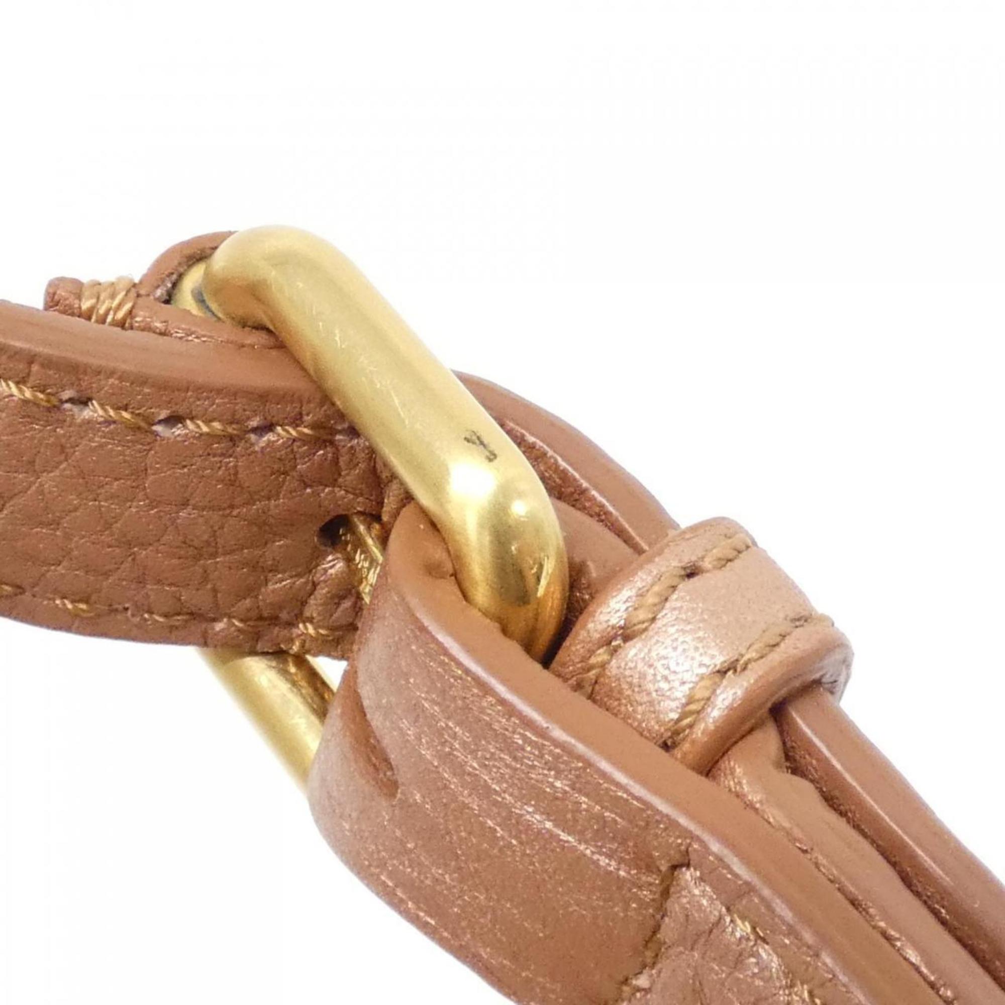Fendi Beige Pink Leather Shoulder Bag (Pre-Owned)
