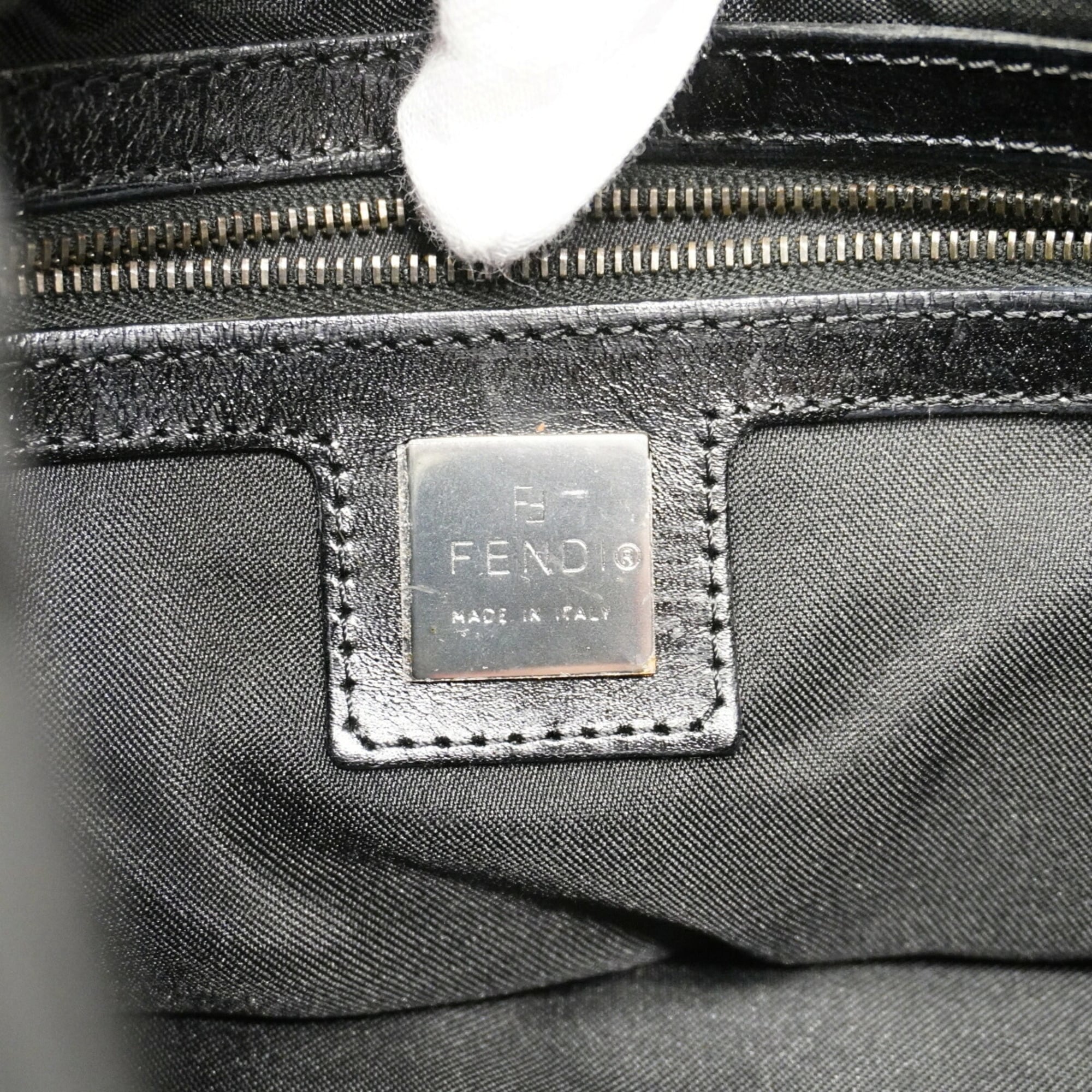 Fendi Black Nylon Canvas Handbag (Pre-Owned)