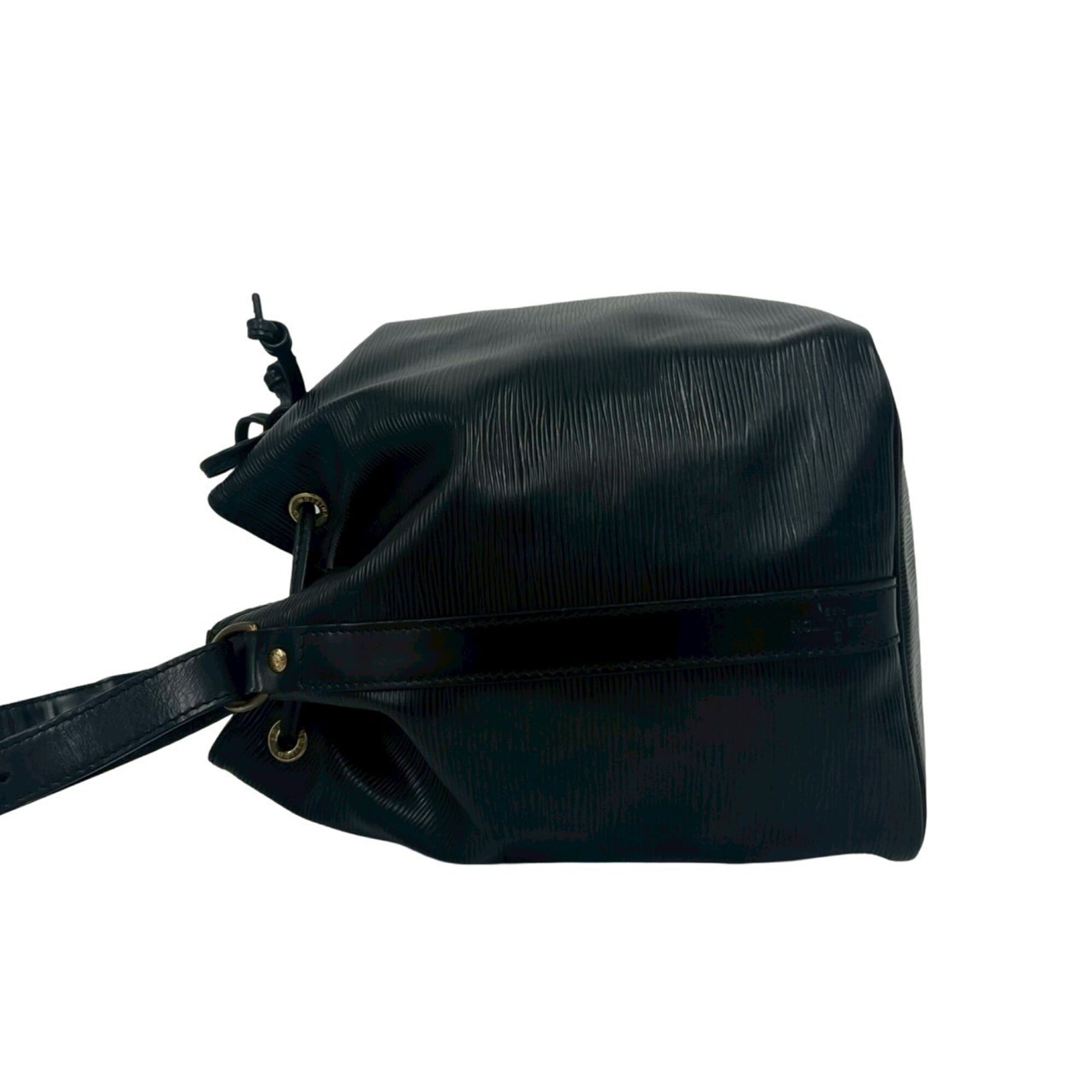 Louis Vuitton Black Leather Shoulder Bag Tote Bag (Pre-Owned)